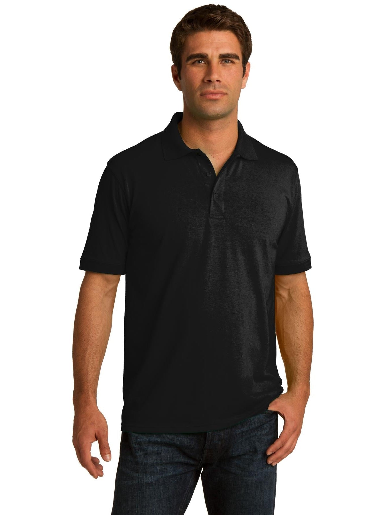 OUTLET-Port & Company Jersey Knit Polo Shirt