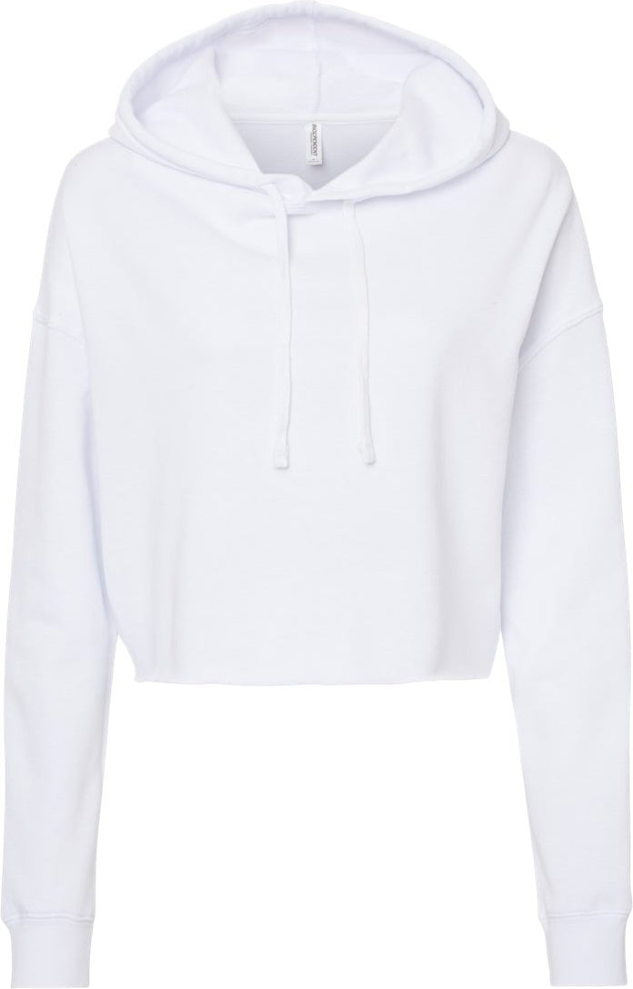 Independent Trading Co. Womenâs Lightweight Cropped Hooded Sweatshirt