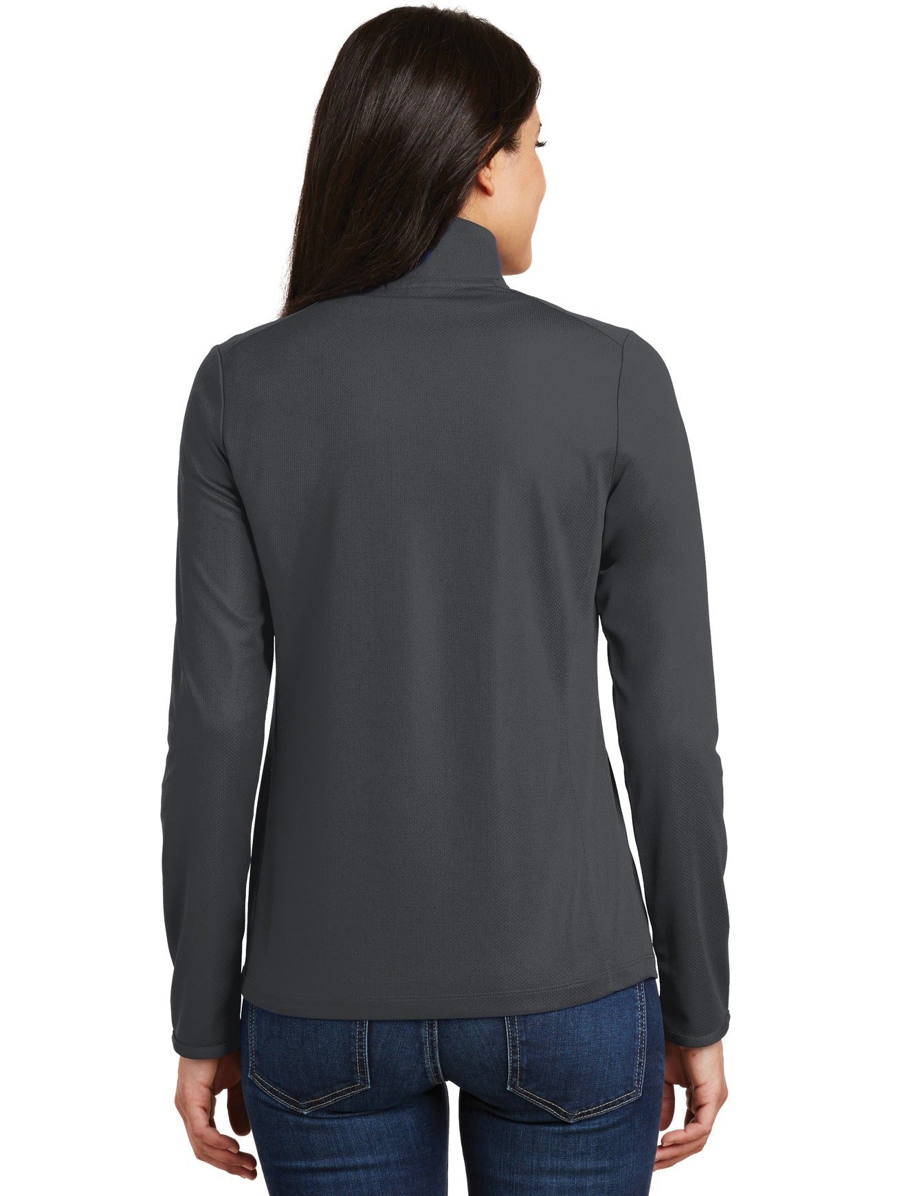 OUTLET-Port Authority Ladies Pinpoint Mesh 1/2-Zip