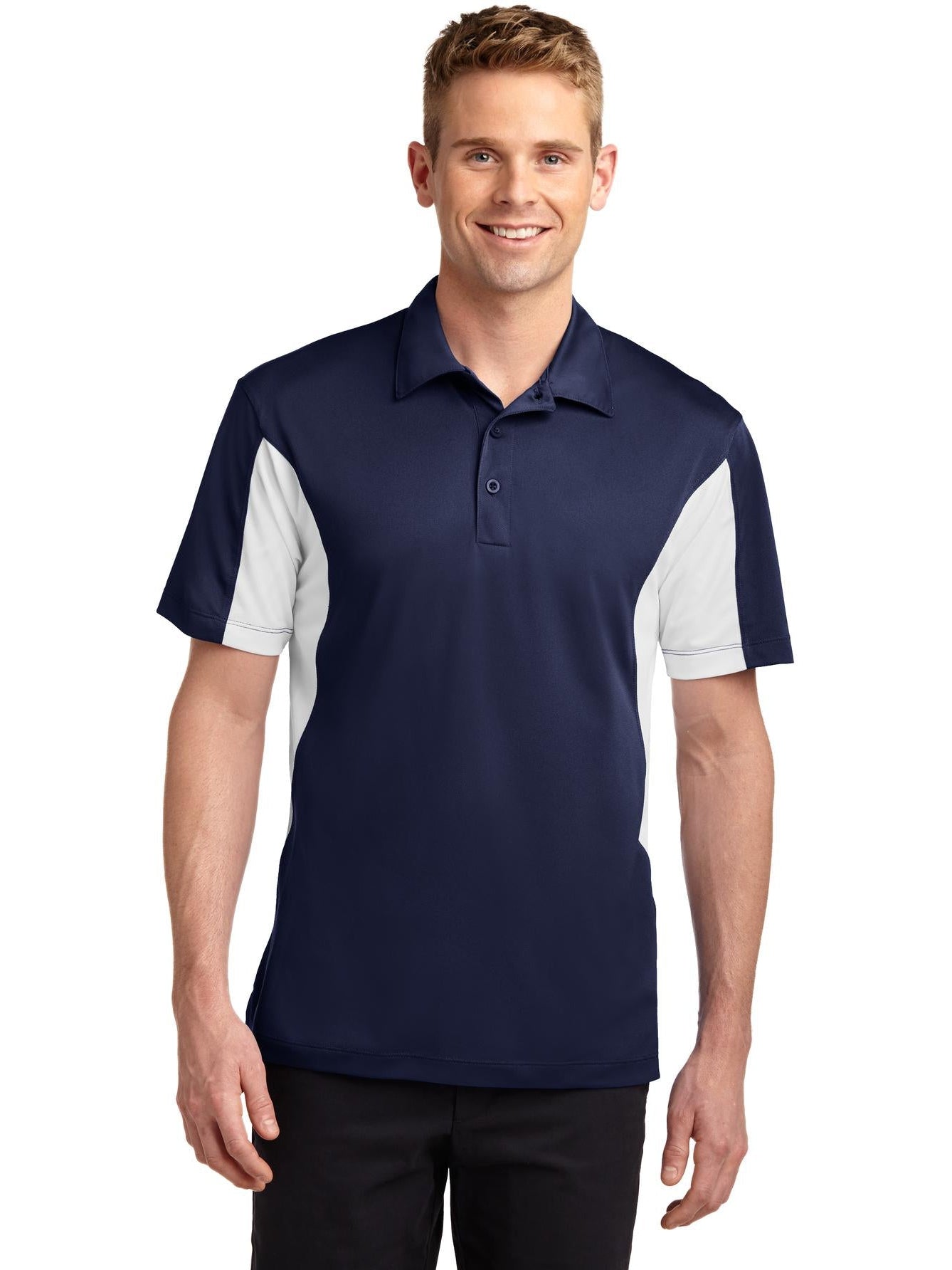 OUTLET-Sport-Tek Side Blocked Micropique Polo Shirt