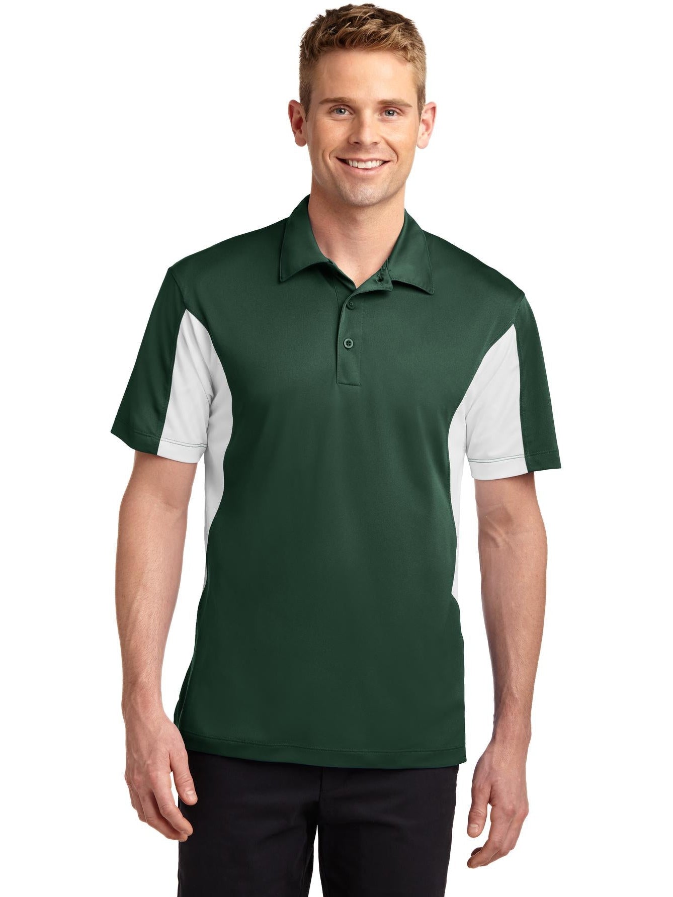 OUTLET-Sport-Tek Side Blocked Micropique Polo Shirt