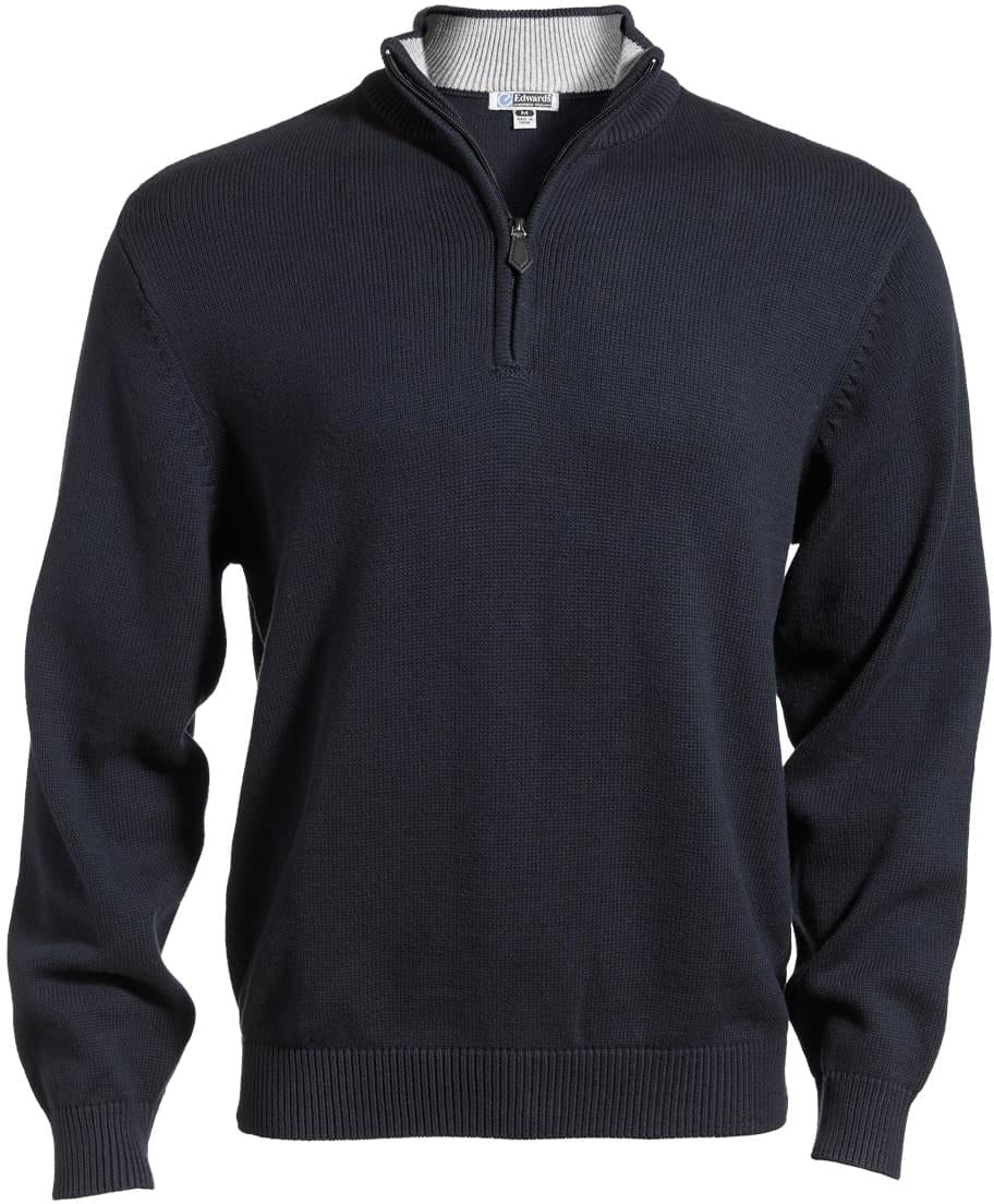 Edwards Quarter Zip Cotton Blend Sweater