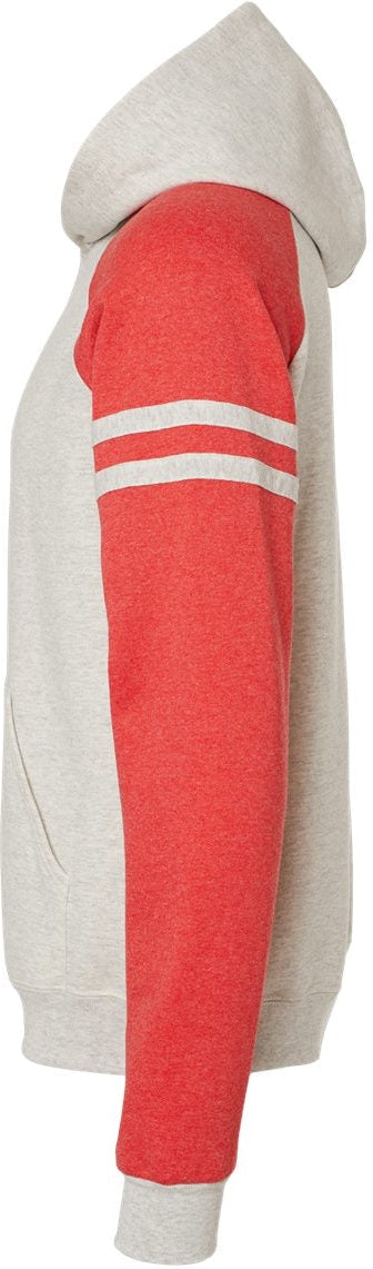 Jerzees Nublend Varsity Colorblocked Raglan Hooded Sweatshirt