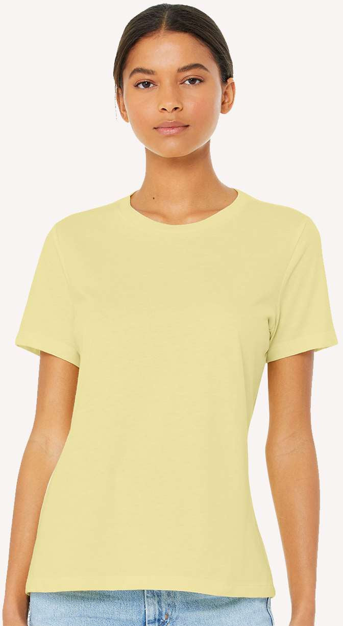 Bella+Canvas Womenâs Relaxed Fit Heather CVC Tee