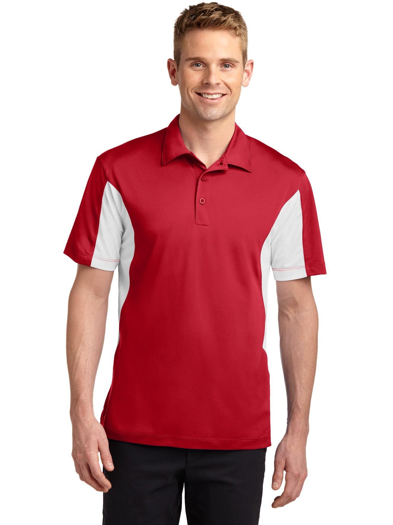 OUTLET-Sport-Tek Side Blocked Micropique Polo Shirt