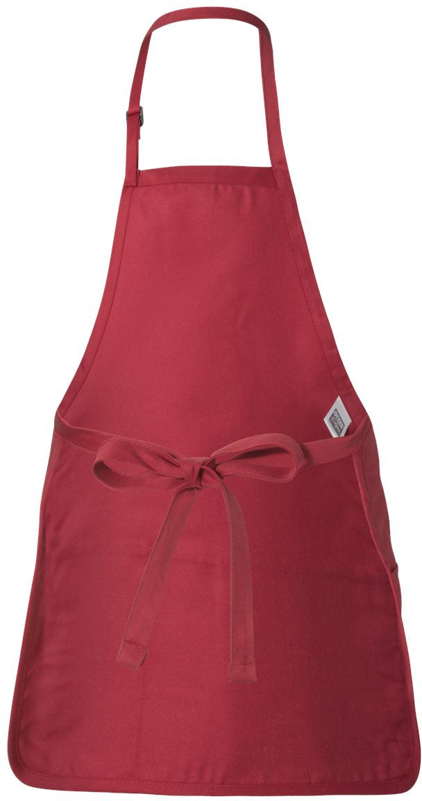 Q-Tees Full-Length Apron with Pouch Pocket