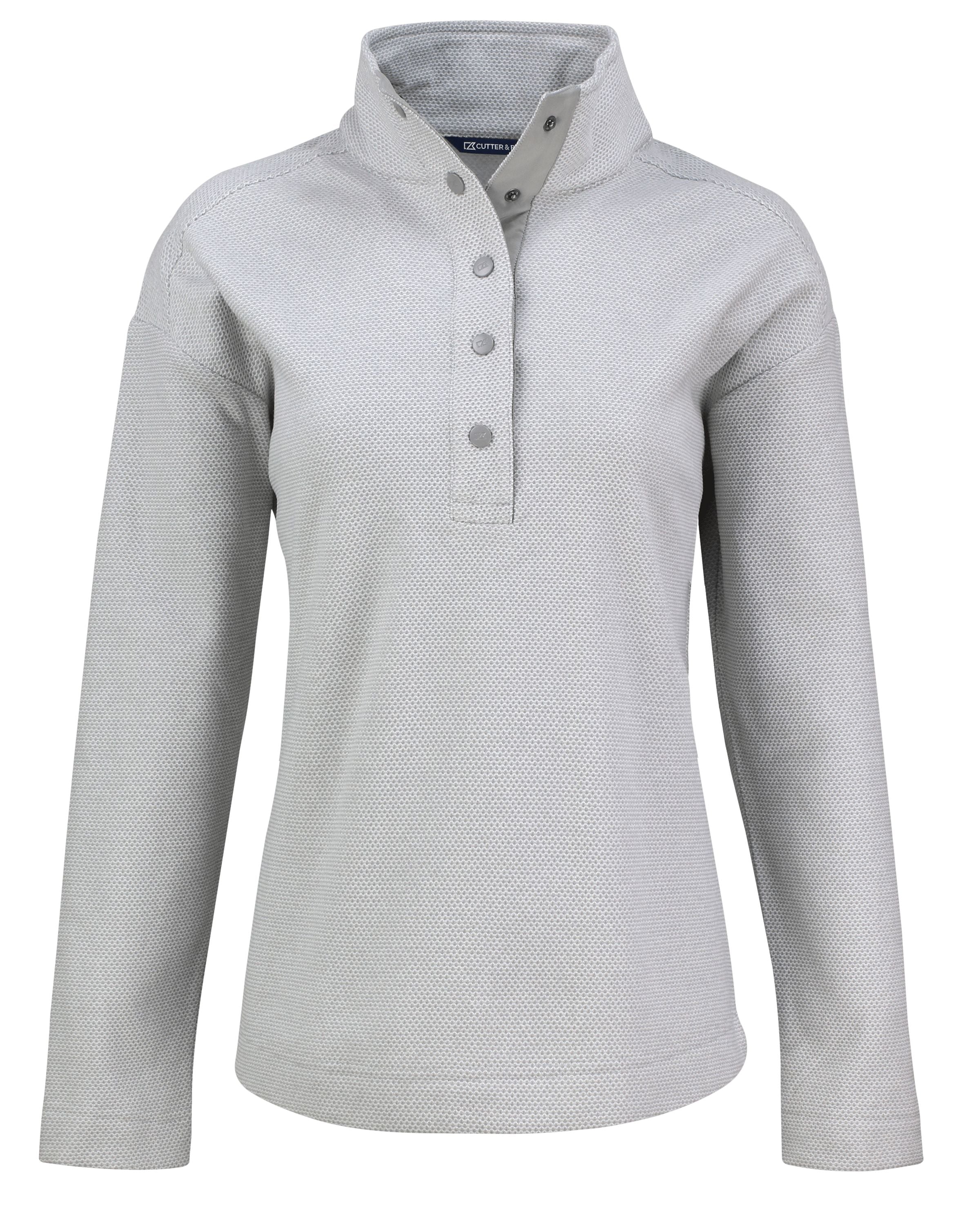 Cutter & Buck Hunts Point Eco Textured Fleece Recycled Ladies Snap Pullover