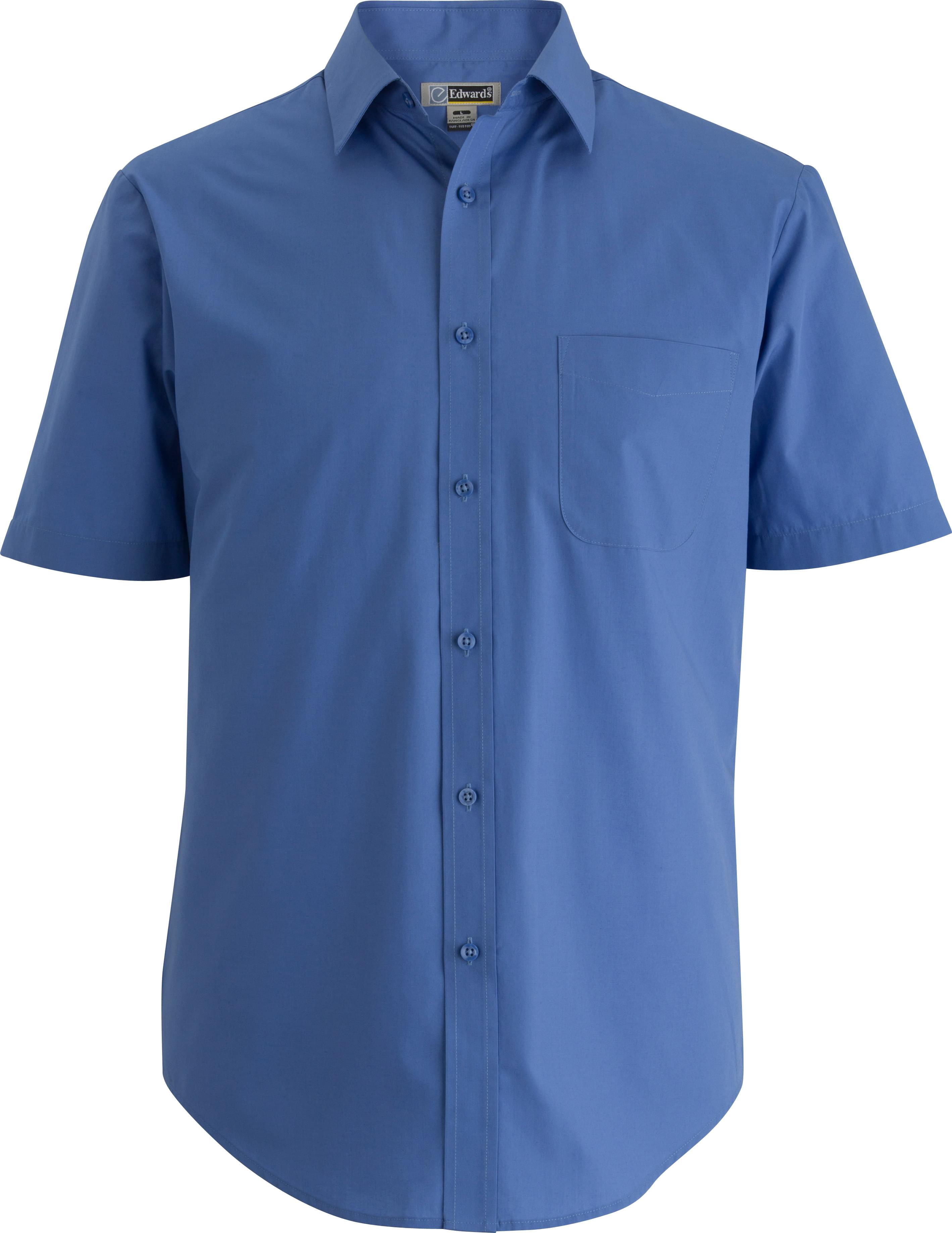 Edwards Mens Essential Broadcloth Shirt Short Sleeve