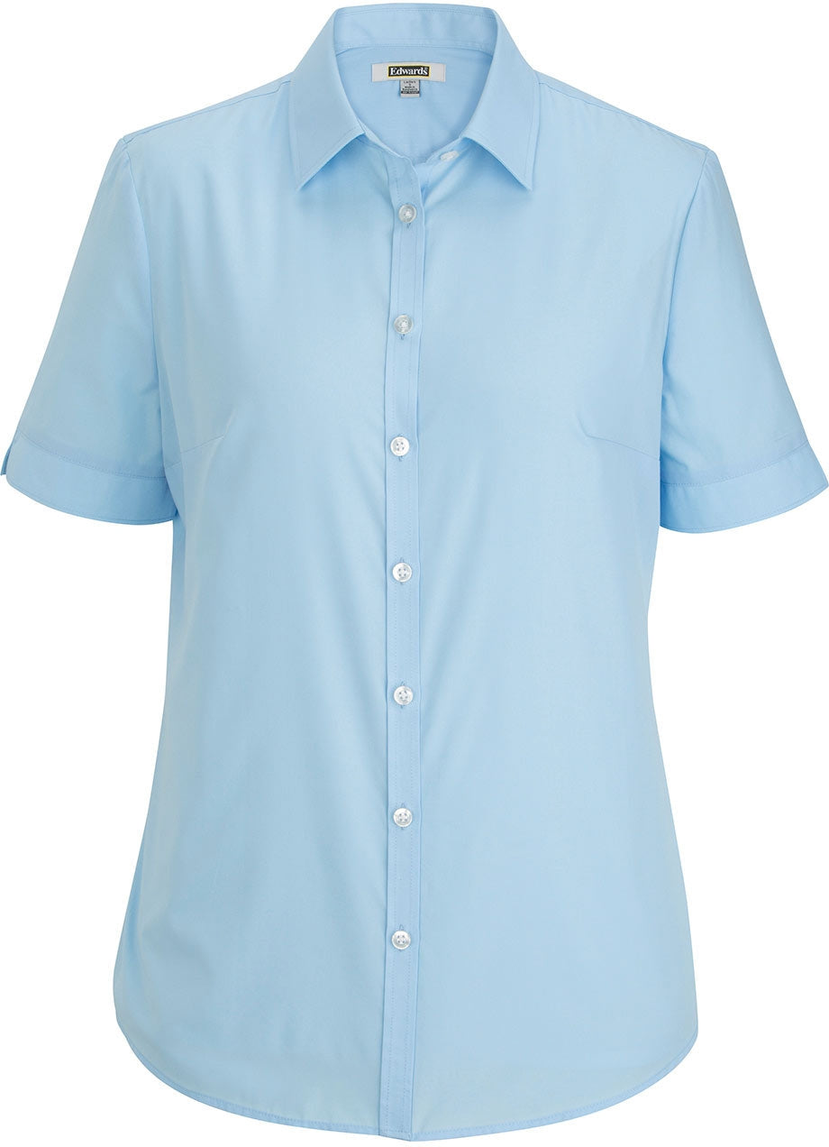 Edwards Ladies Essential Broadcloth Shirt Short Sleeve