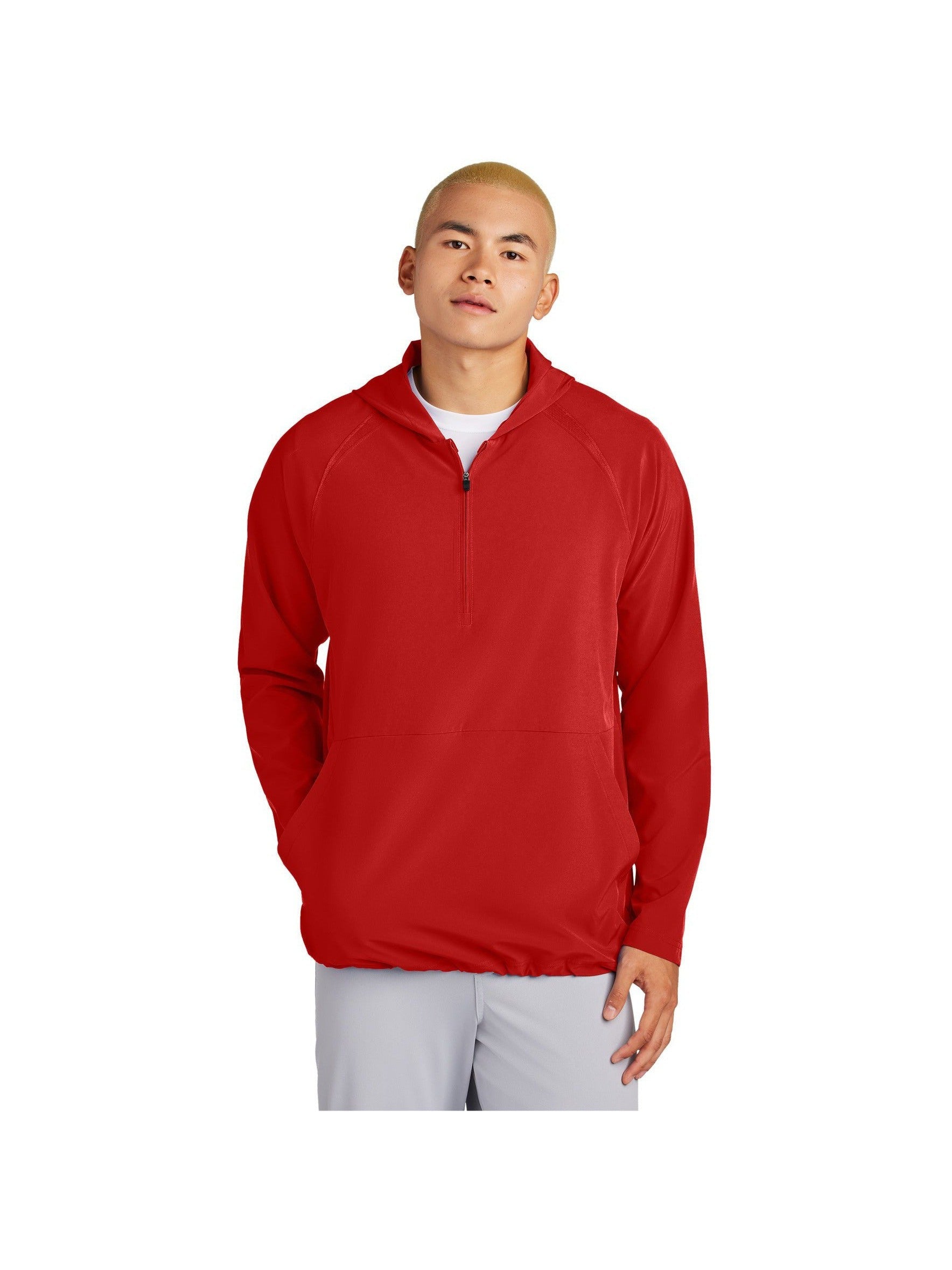 Sport-Tek Repeat 1/2-Zip Long Sleeve Hooded Jacket