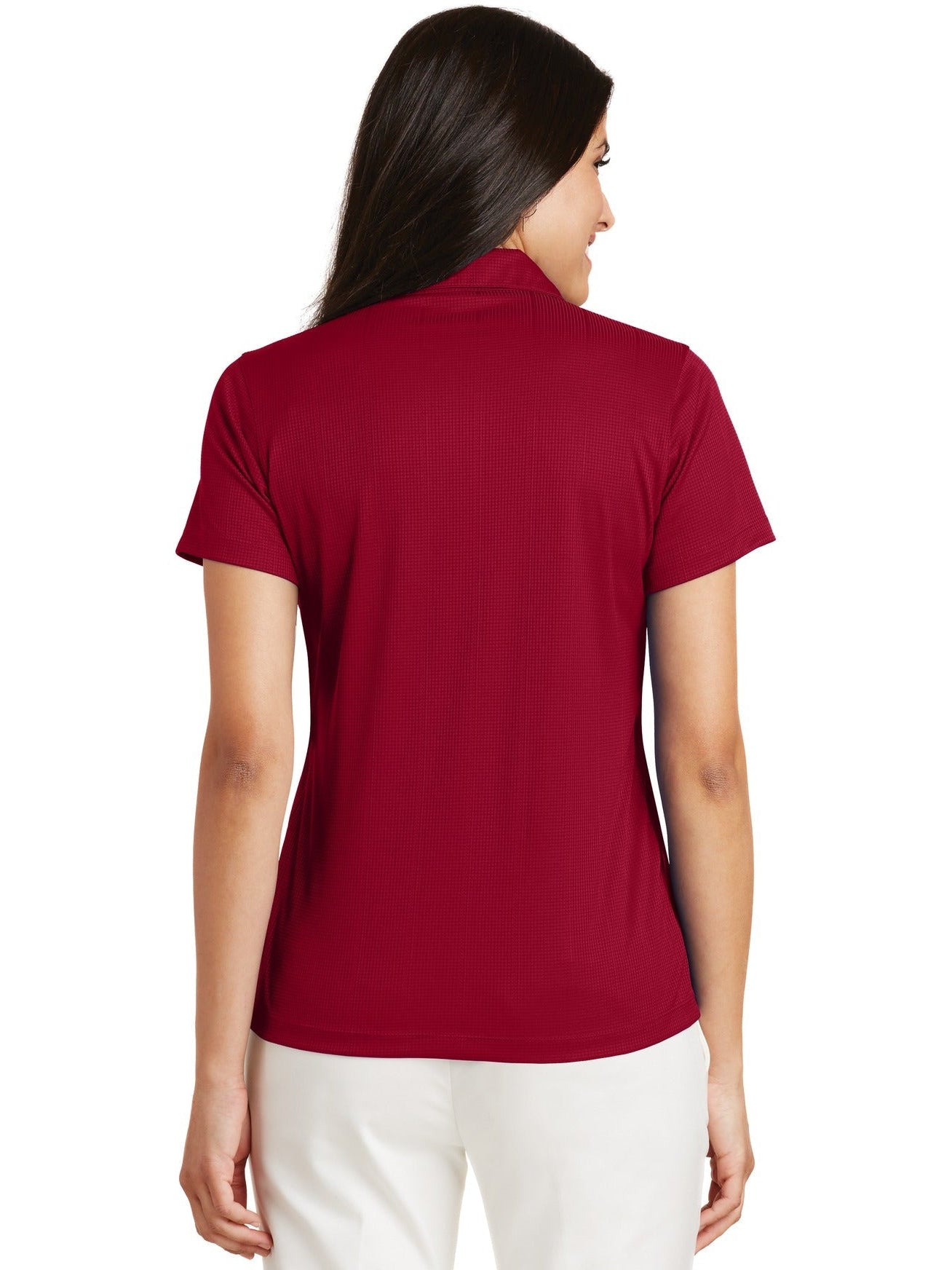 OUTLET-Port Authority Ladies Fine Jacquard Polo