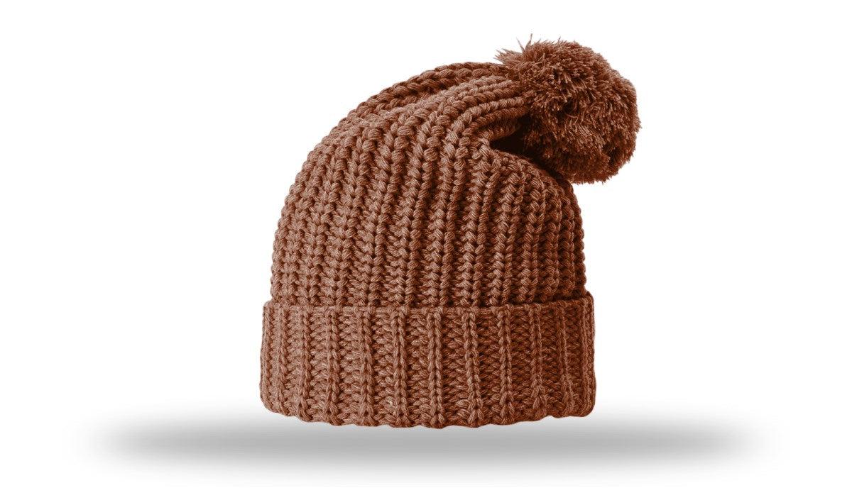 Richardson Chunk Cable Beanie W/ Cuff & Pom