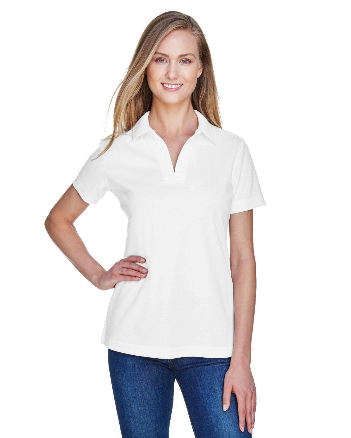 OUTLET-Devon & Jones Ladies CrownLux Performance Plaited Polo