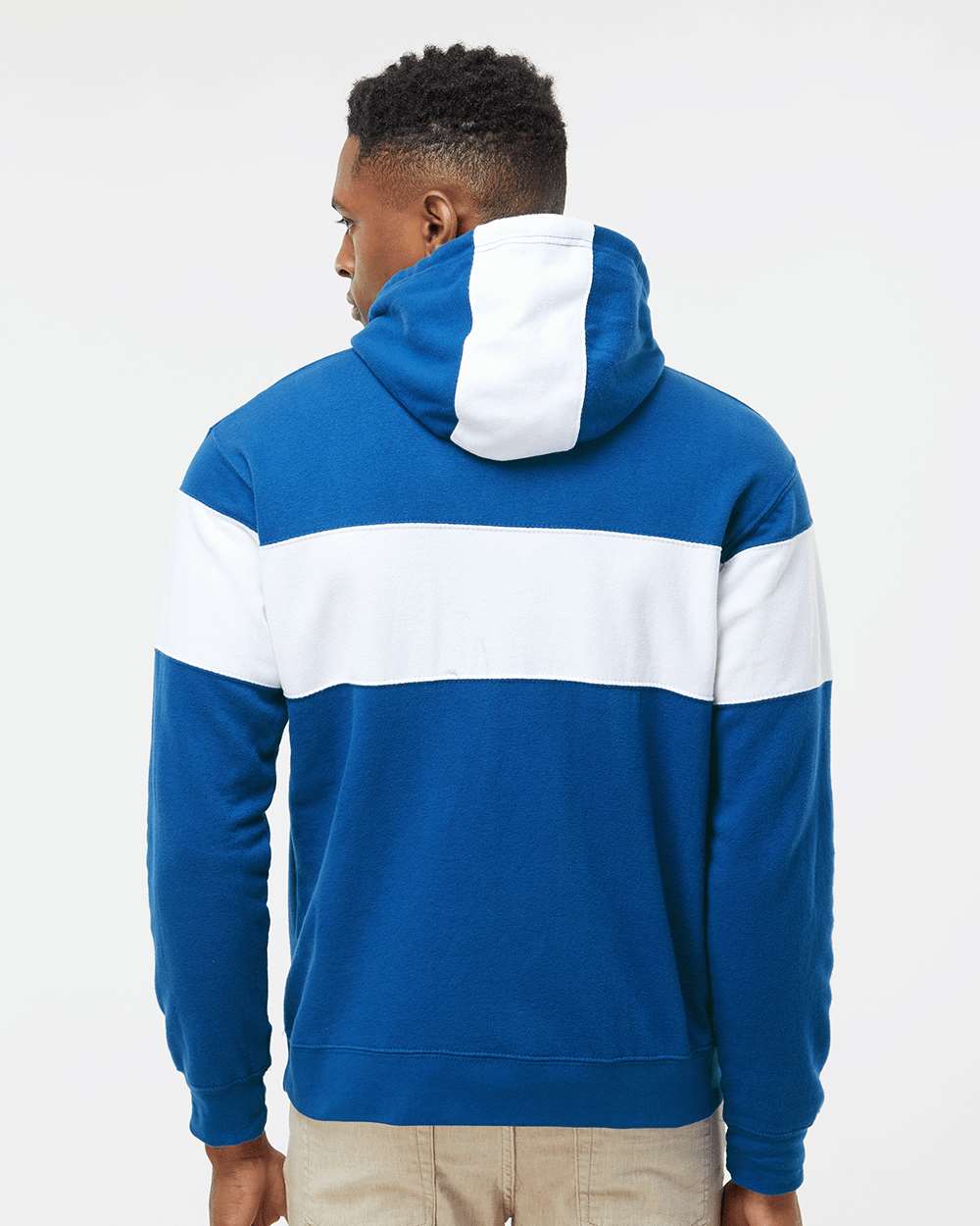 J. America Varsity Fleece Colorblocked Hooded Sweatshirt