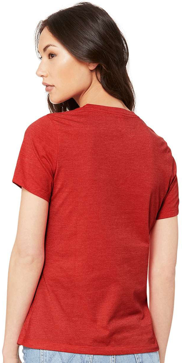 Bella+Canvas Womenâs Relaxed Fit Heather CVC Tee