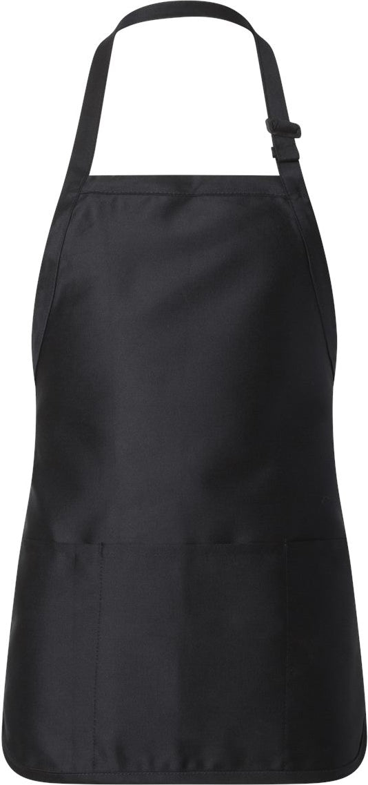 Q-Tees Full-Length Apron with Pouch Pocket