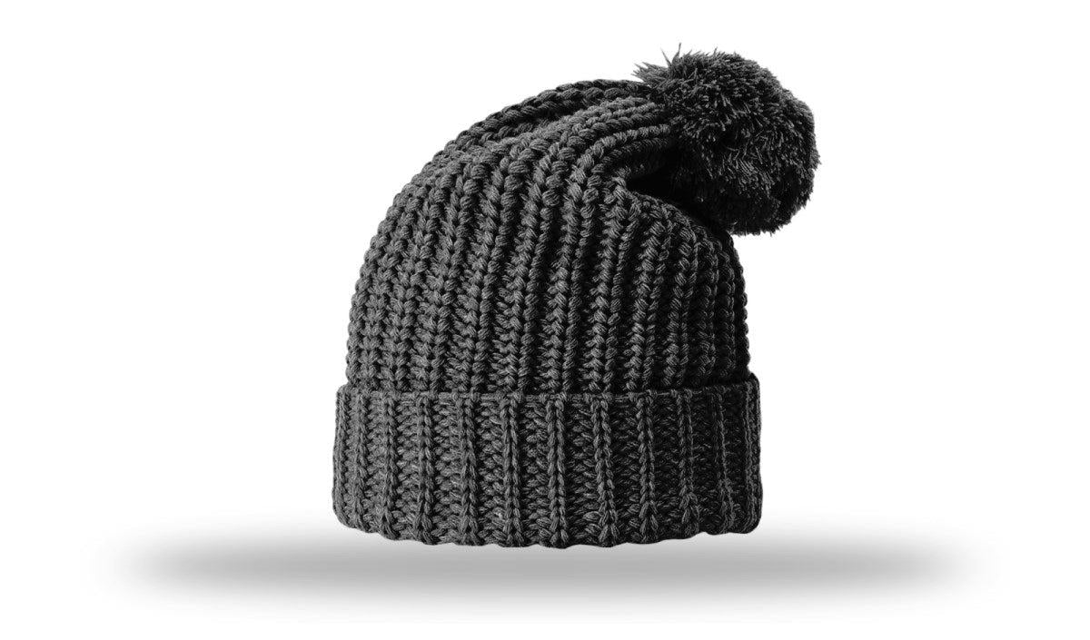 Richardson Chunk Cable Beanie W/ Cuff & Pom