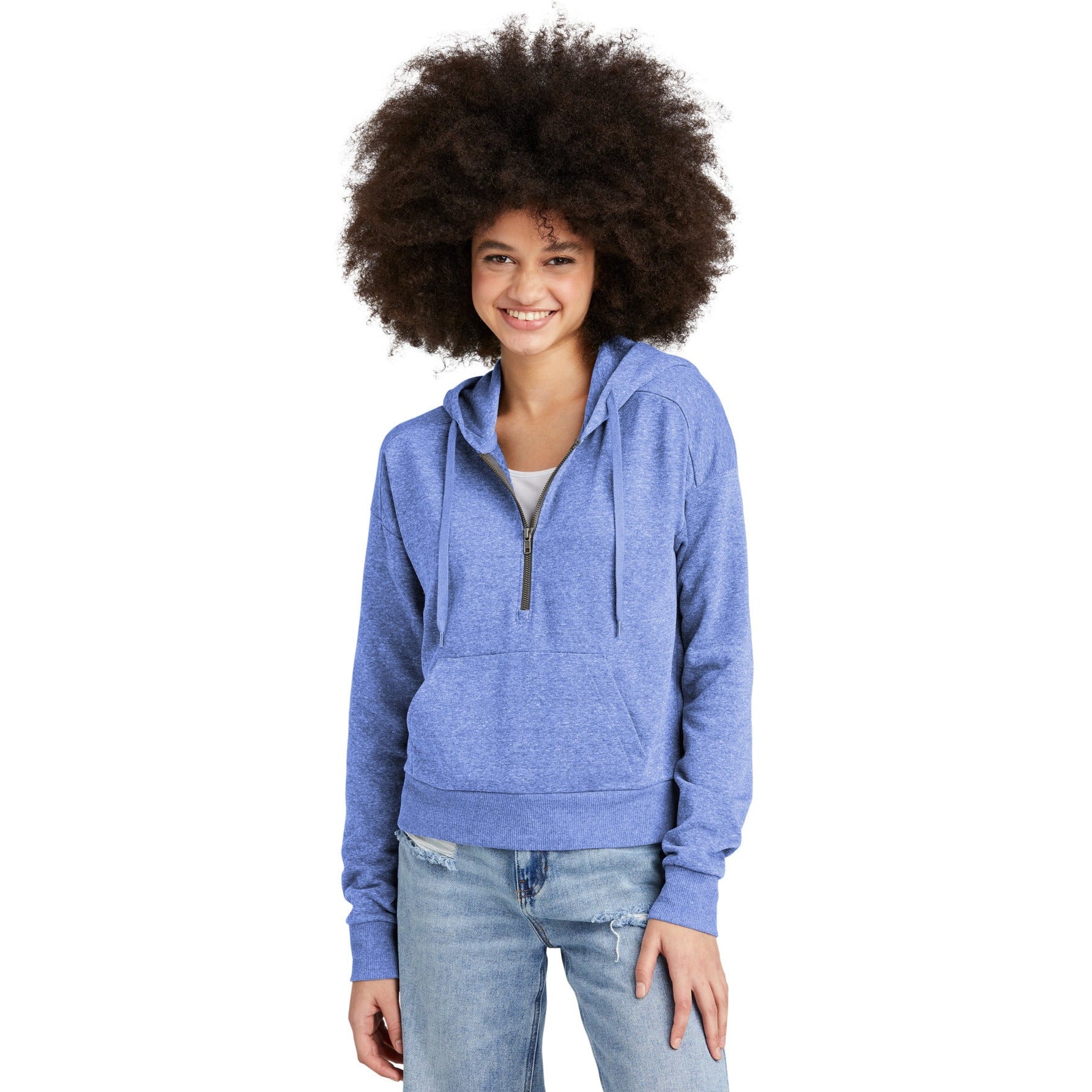 District Ladies Perfect Tri Fleece 1/2-Zip Pullover