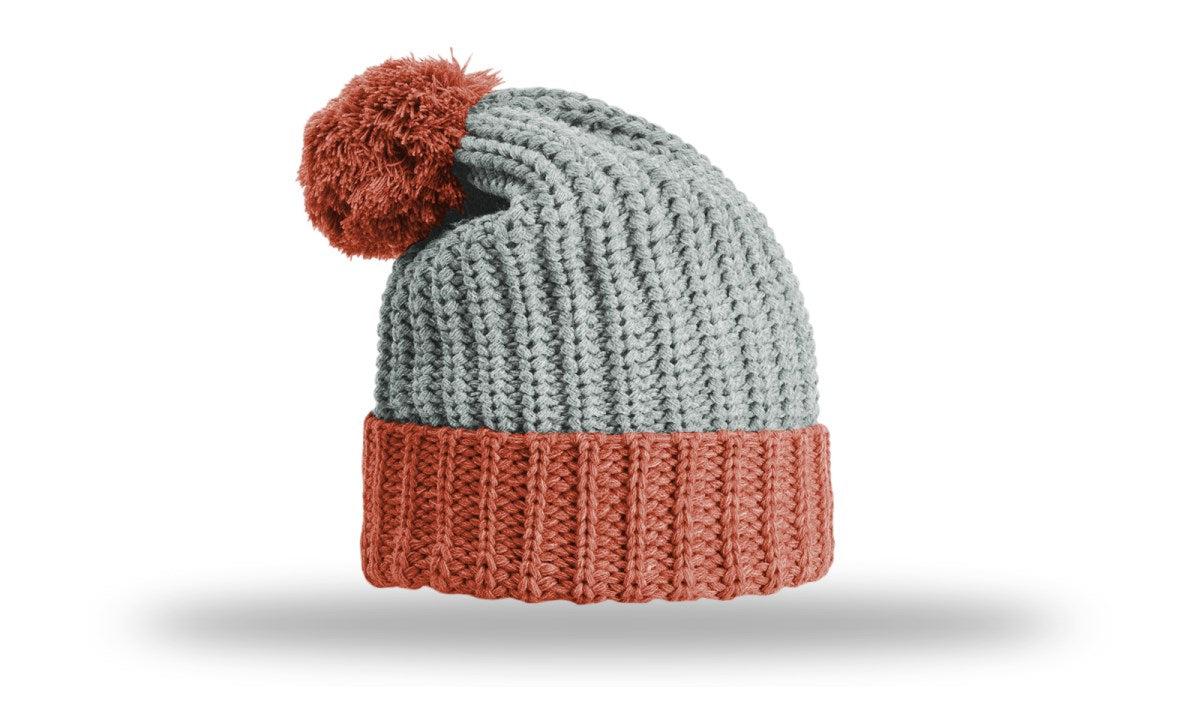 Richardson Chunk Cable Beanie W/ Cuff & Pom