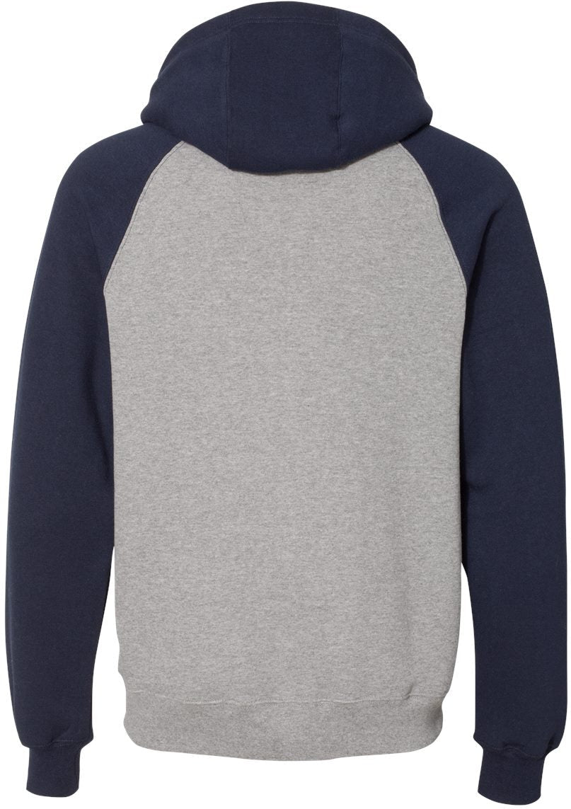 Russell Athletic Dri Power Colorblock Raglan Hooded Sweatshirt