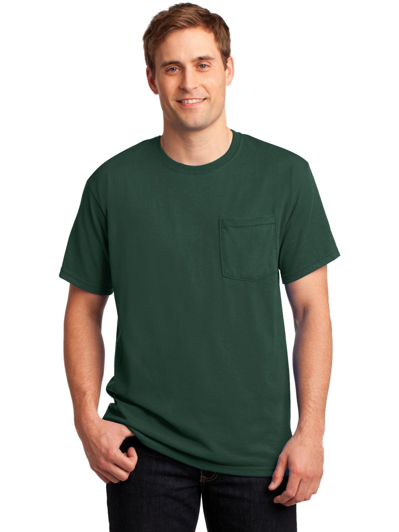 OUTLET-Jerzees Dri-PowerActive 50/50 Cotton/Poly Pocket T-Shirt