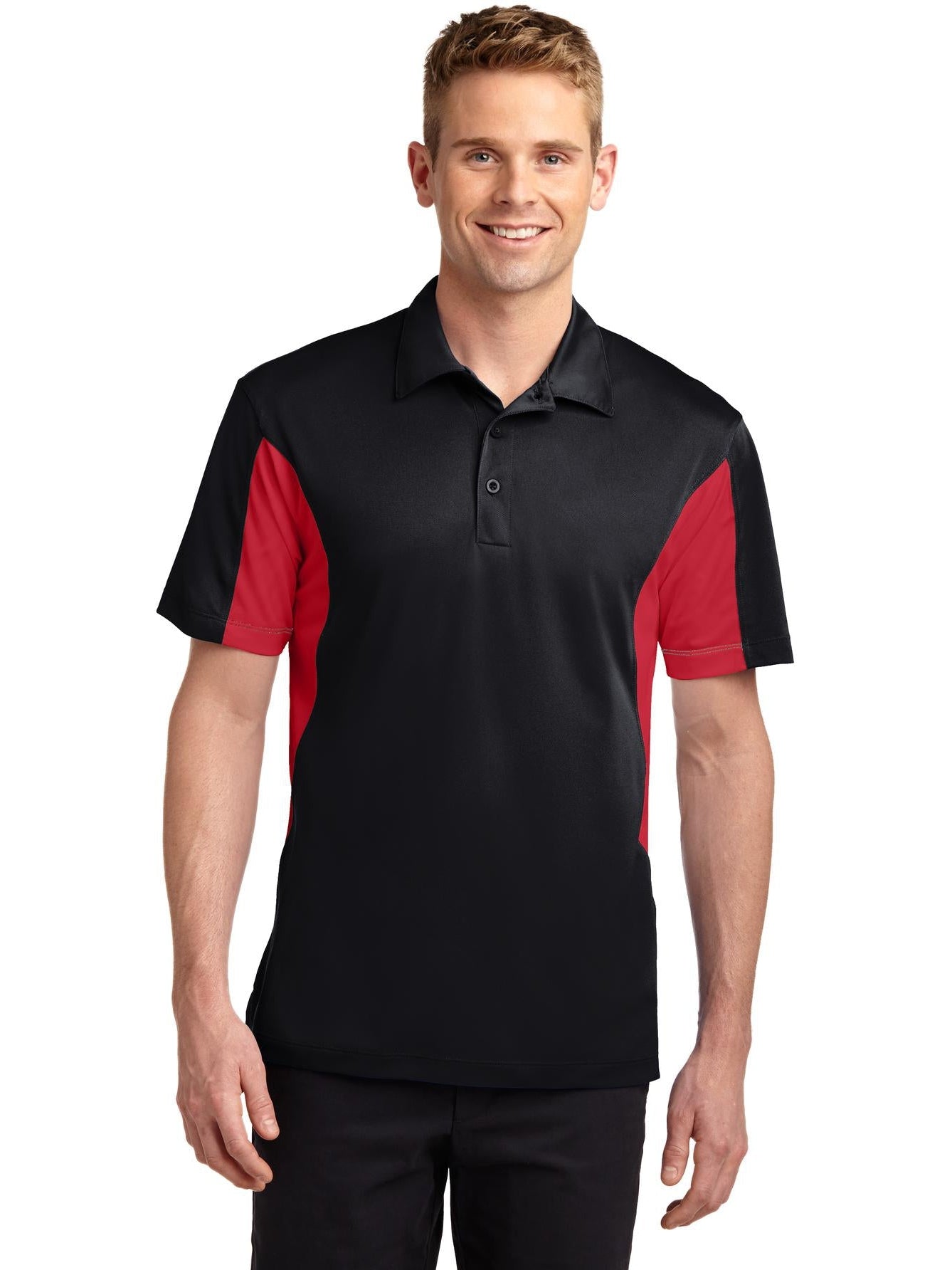 OUTLET-Sport-Tek Side Blocked Micropique Polo Shirt