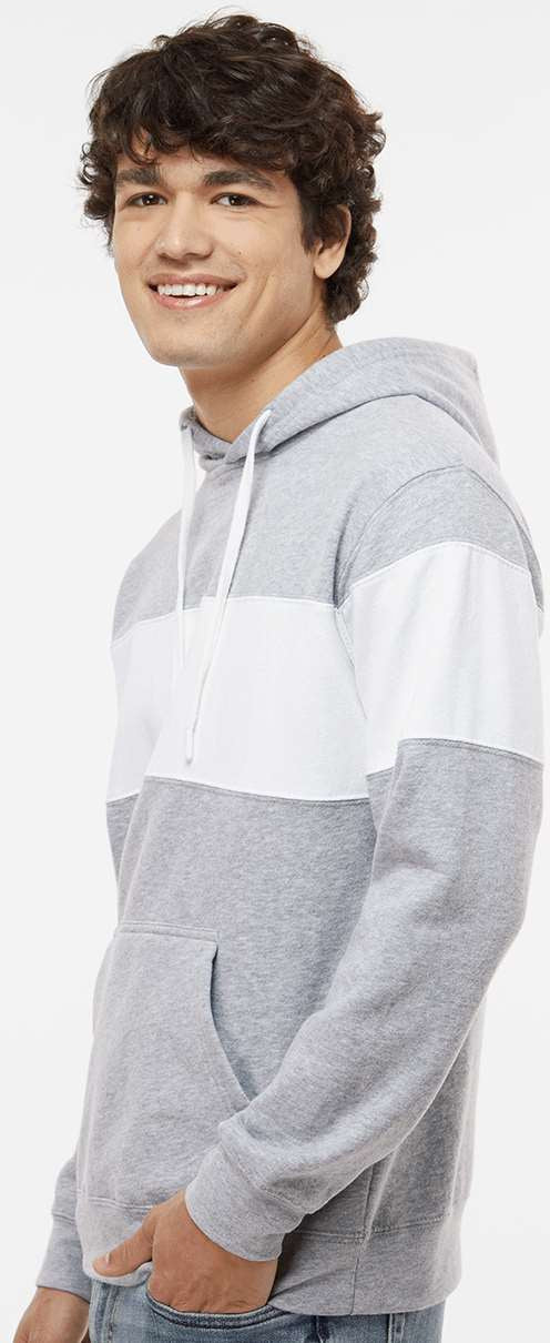 J. America Varsity Fleece Colorblocked Hooded Sweatshirt