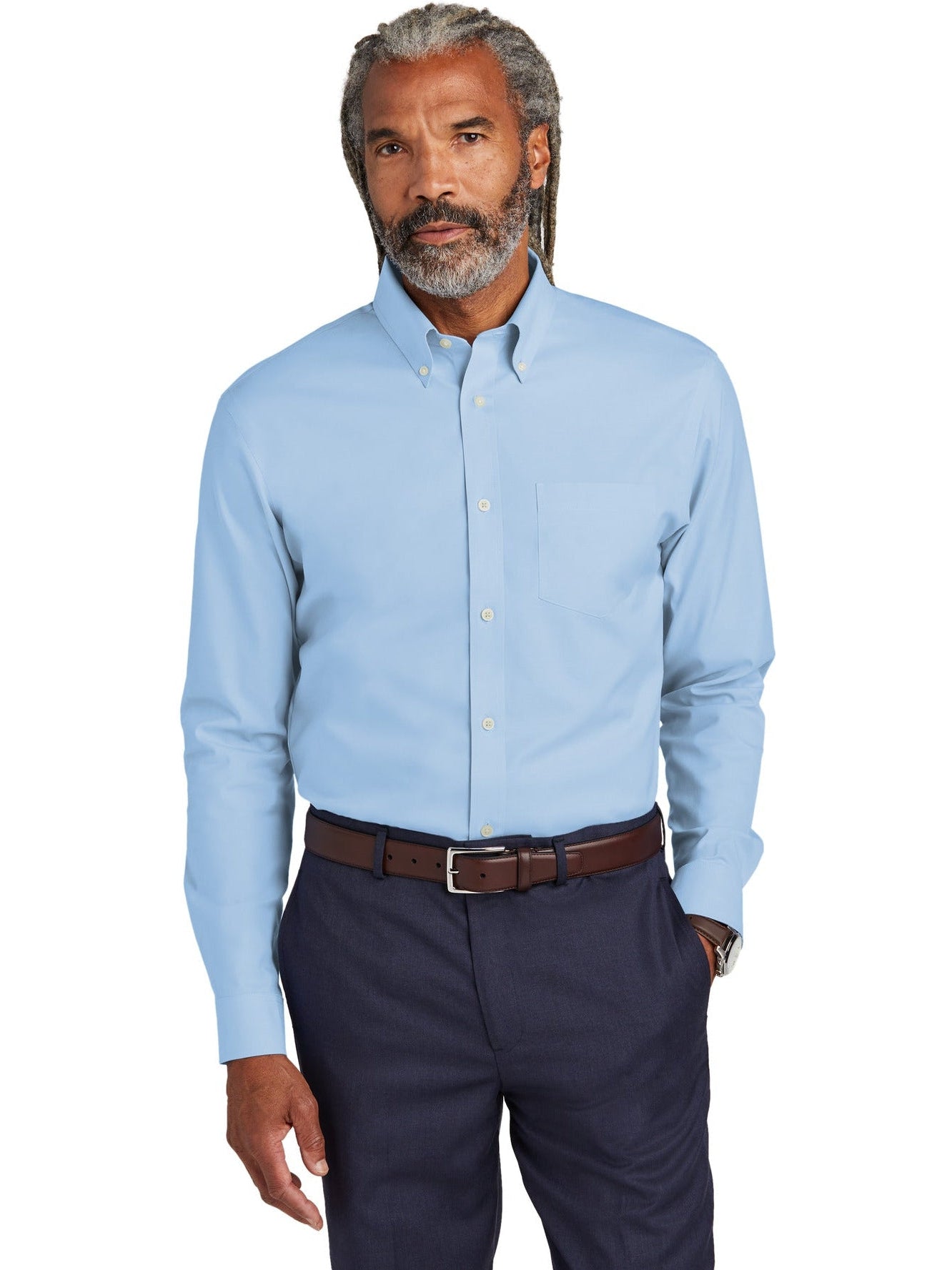 OUTLET-Brooks Brothers Wrinkle-Free Stretch Pinpoint Shirt