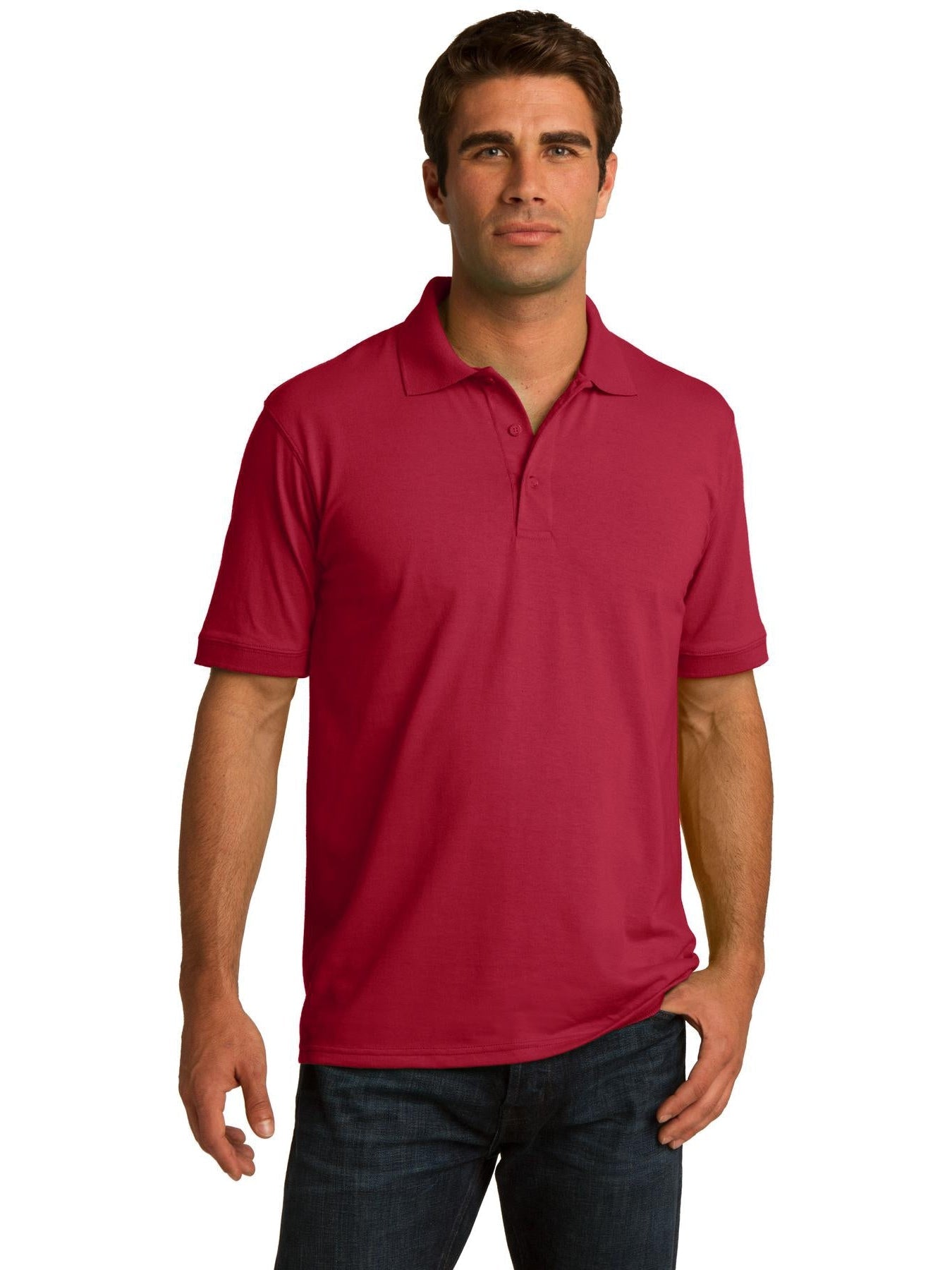 OUTLET-Port & Company Jersey Knit Polo Shirt