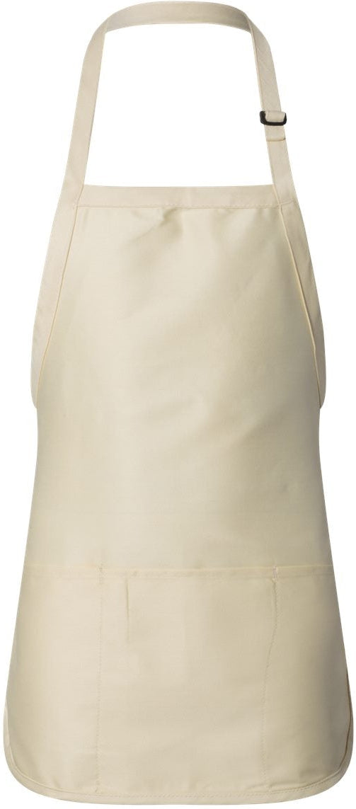 Q-Tees Full-Length Apron with Pouch Pocket