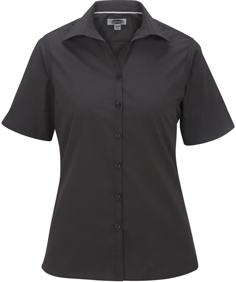 Edwards Ladies Lightweight Short Sleeve Poplin Blouse