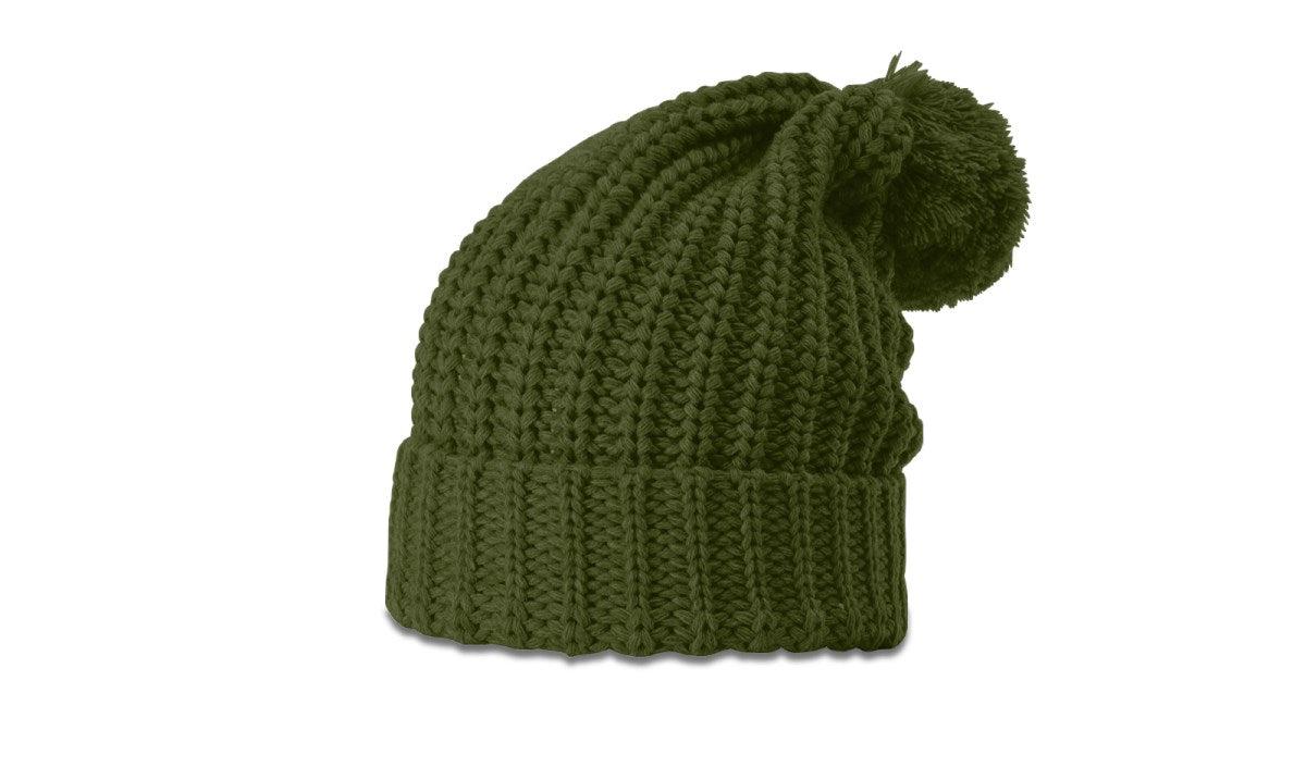 Richardson Chunk Cable Beanie W/ Cuff & Pom
