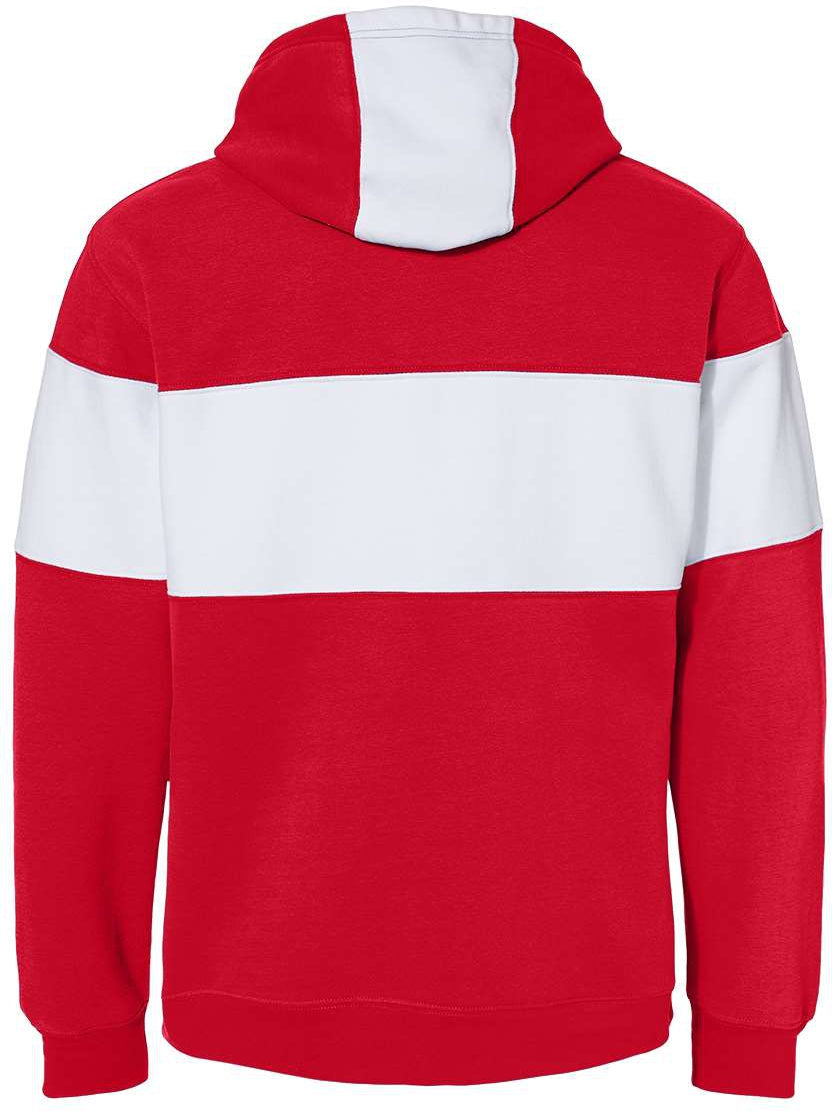 J. America Varsity Fleece Colorblocked Hooded Sweatshirt