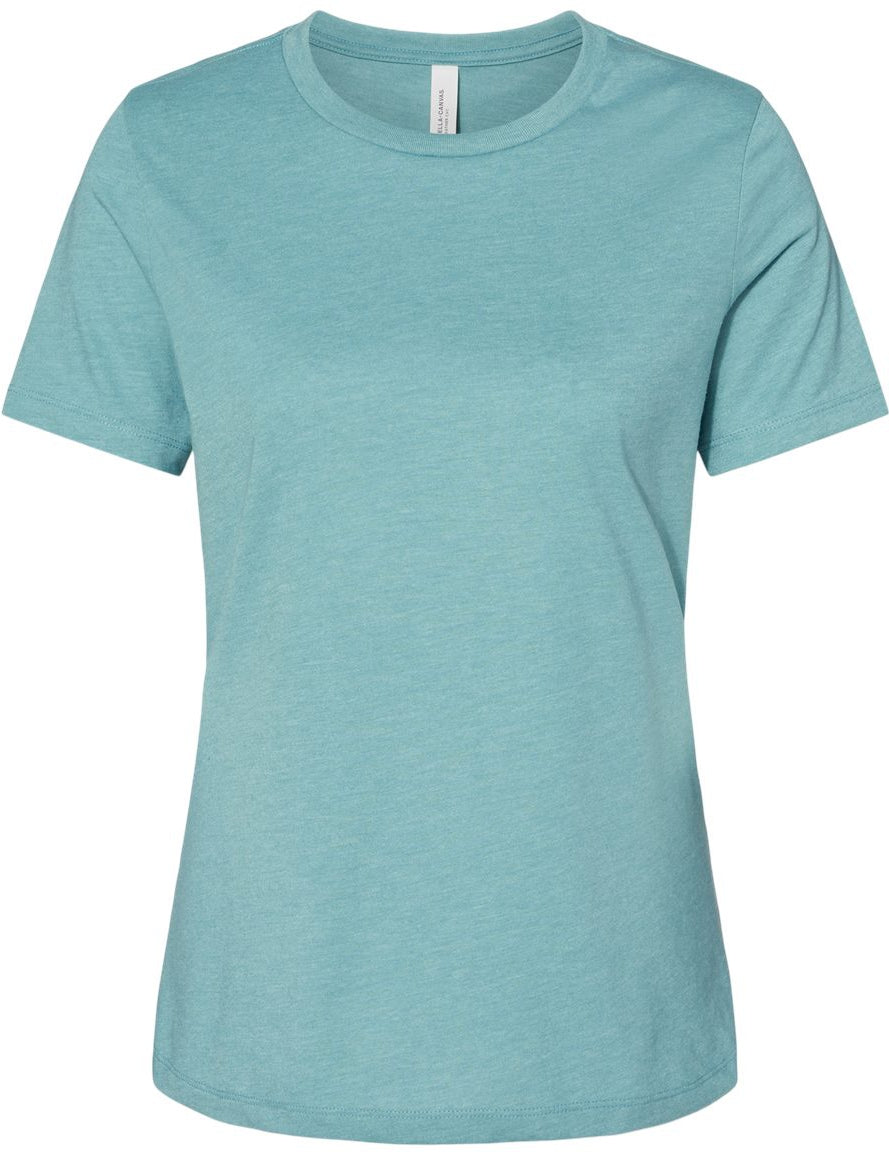 Bella+Canvas Womenâs Relaxed Fit Heather CVC Tee