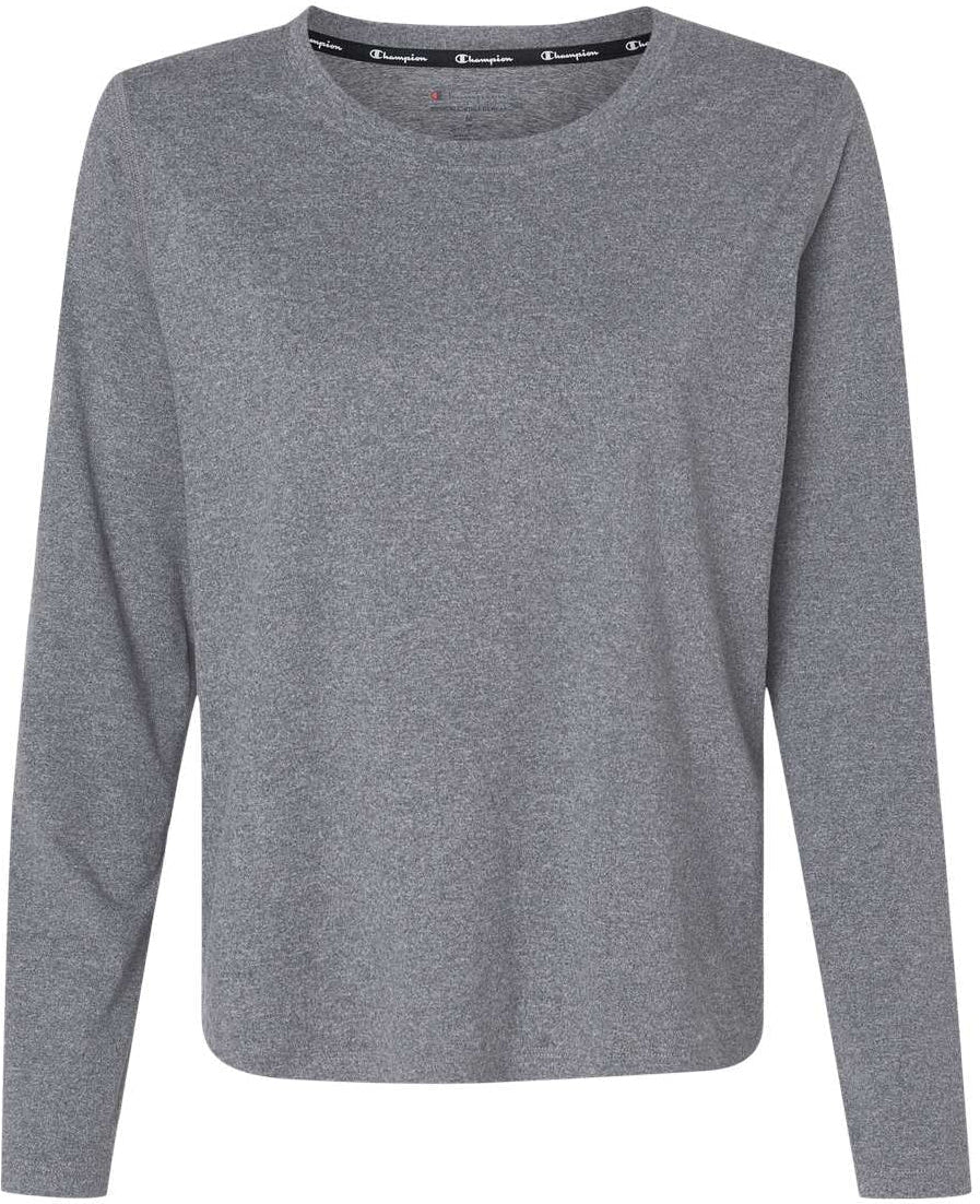 Champion Ladies Sport Soft Touch Long Sleeve Crop T-Shirt