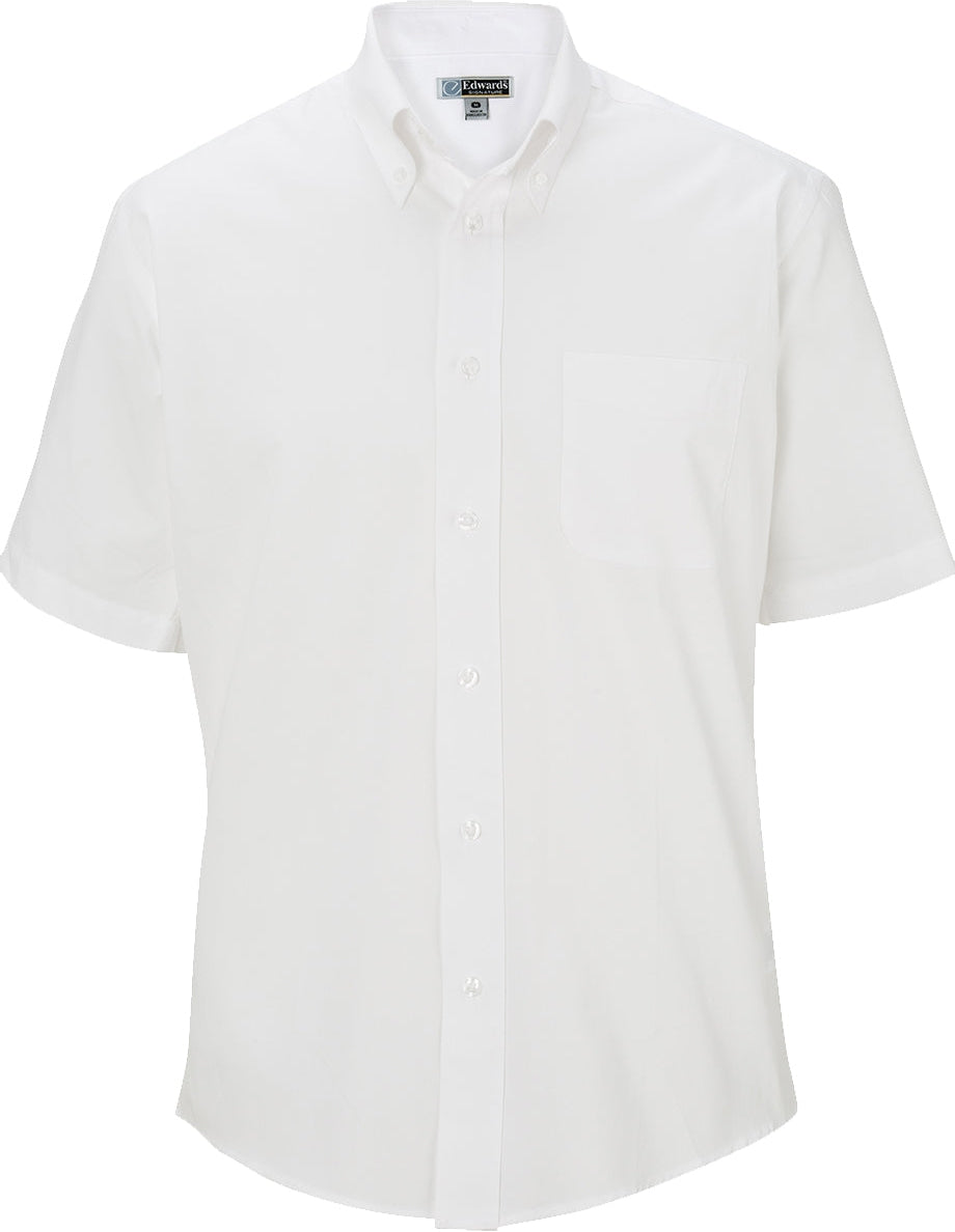 Edwards Pinpoint Oxford Shirt   Short Sleeve