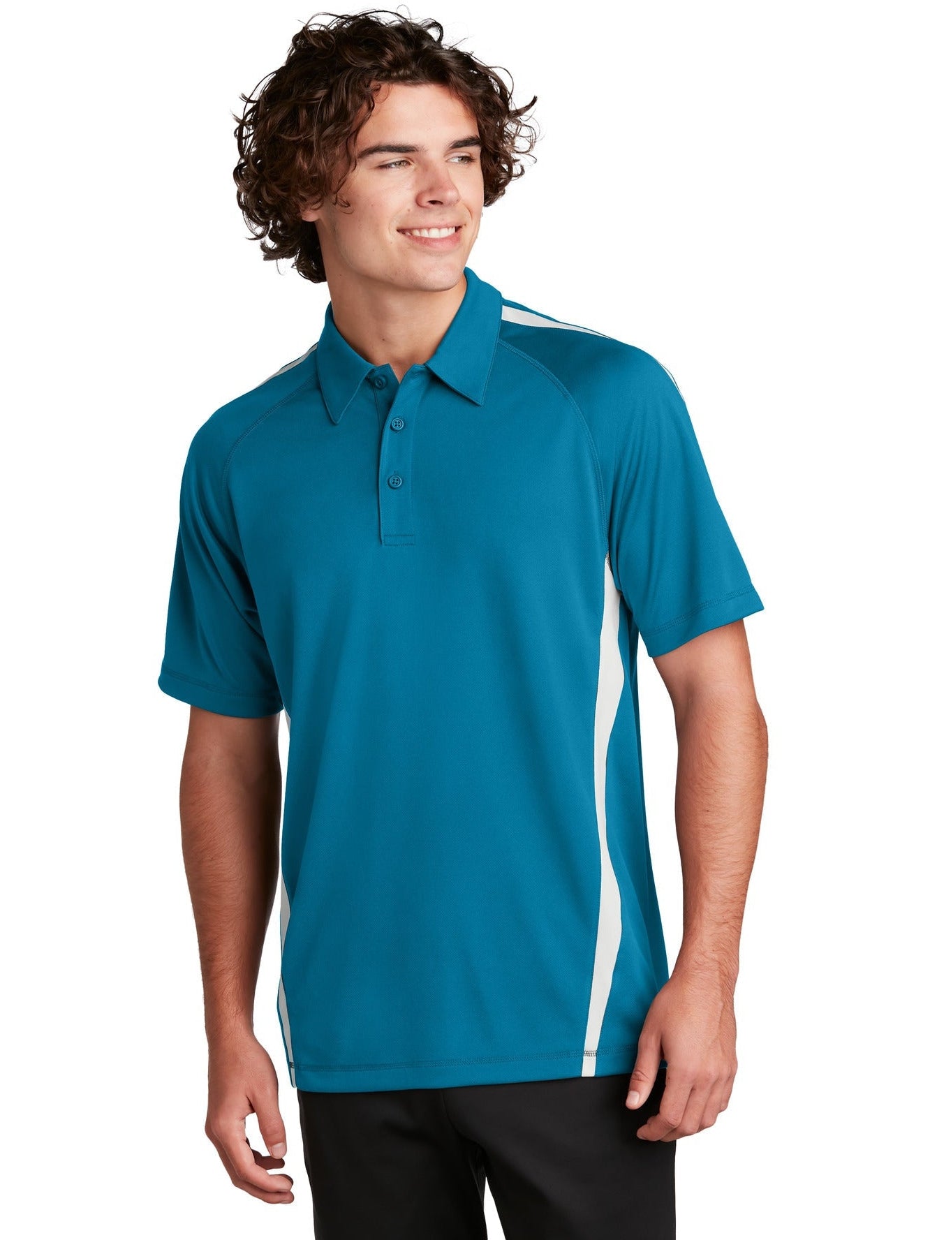 OUTLET-Sport-Tek Micro-Mesh Colorblock Polo