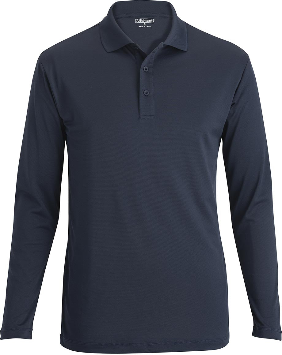 Edwards Mini Pique Snag Proof Long Sleeve Polo