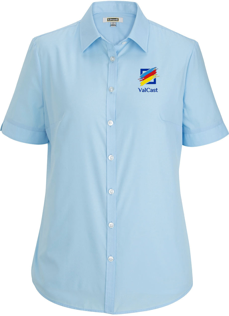 Edwards Ladies Essential Broadcloth Shirt Short Sleeve