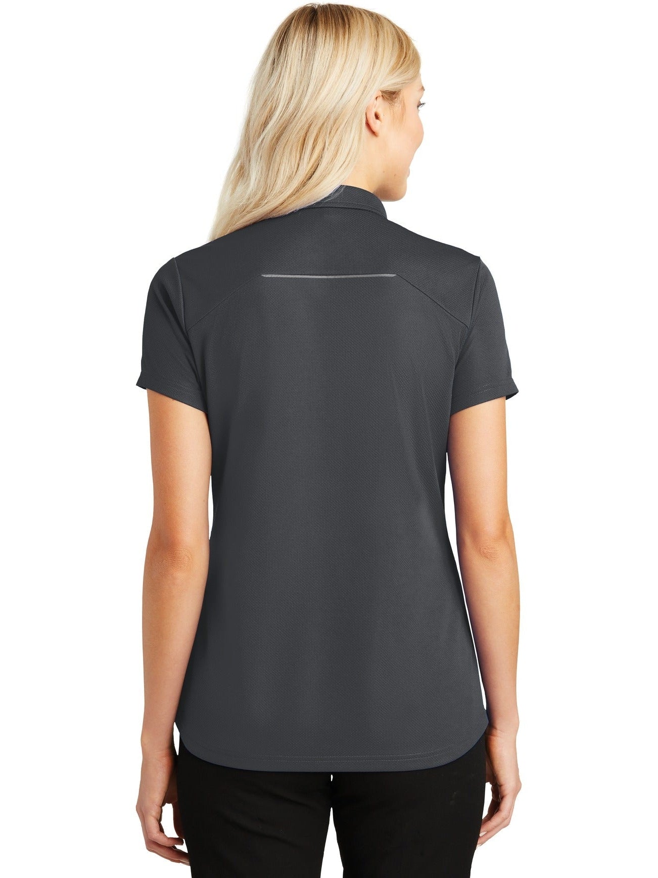 OUTLET-Port Authority Ladies Pinpoint Mesh Zip Polo