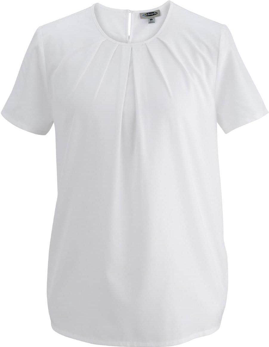 Edwards Ladies Jewel Neck Short Sleeve Blouse