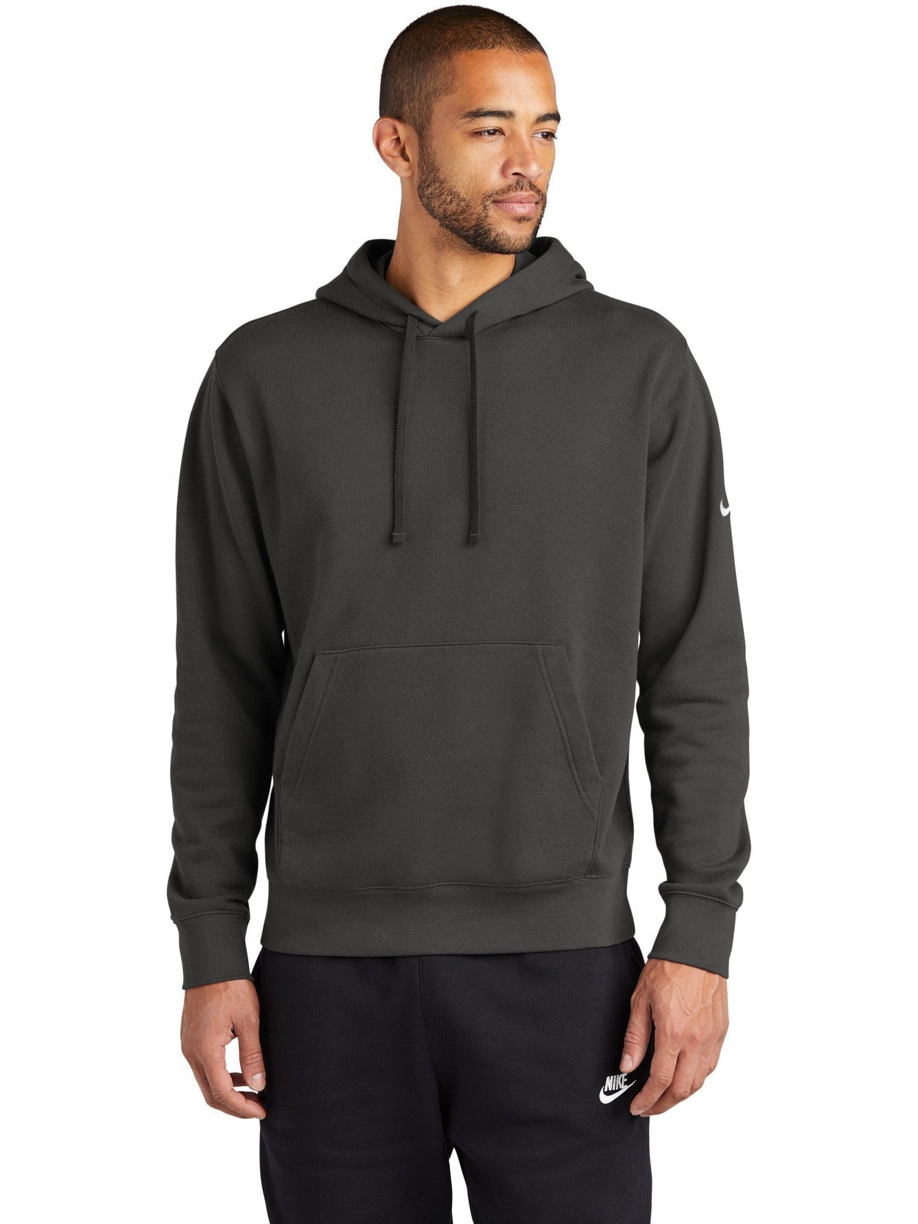 NIKE Club Fleece Sleeve Swoosh Pullover Hoodie