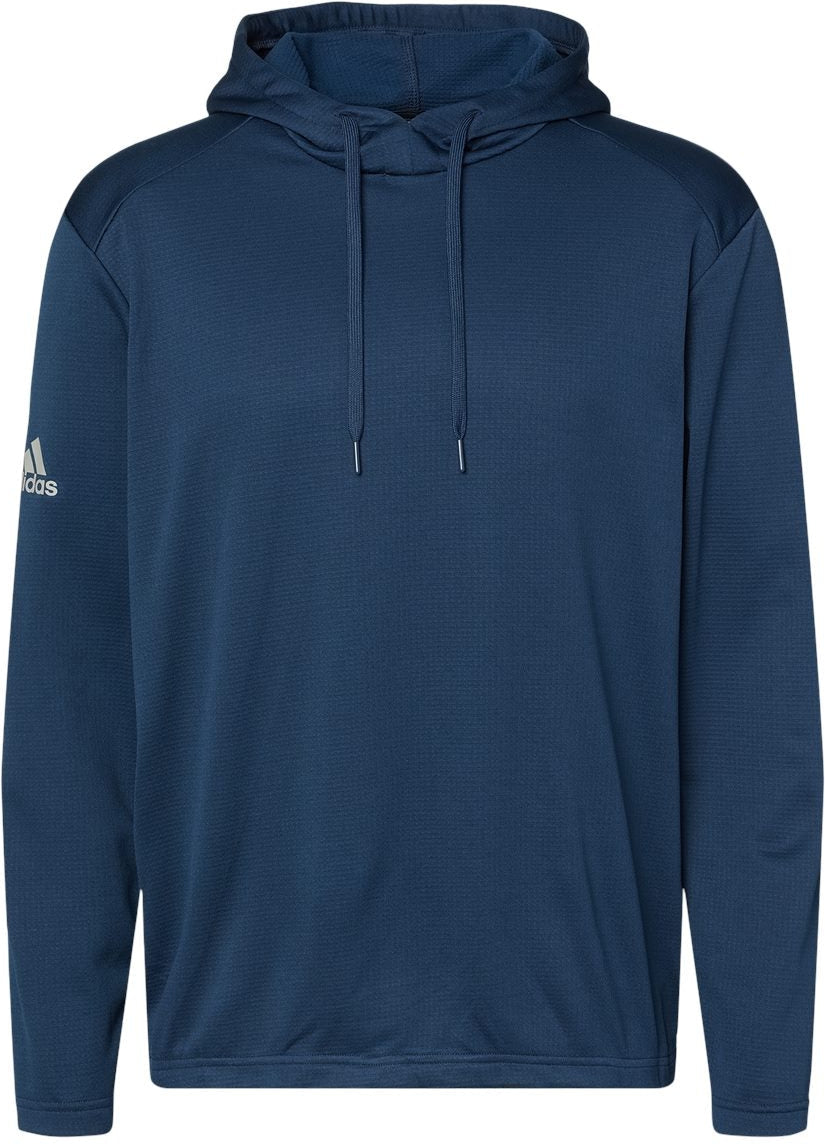 Adidas Textured Mixed Media Hooded Sweatshirt