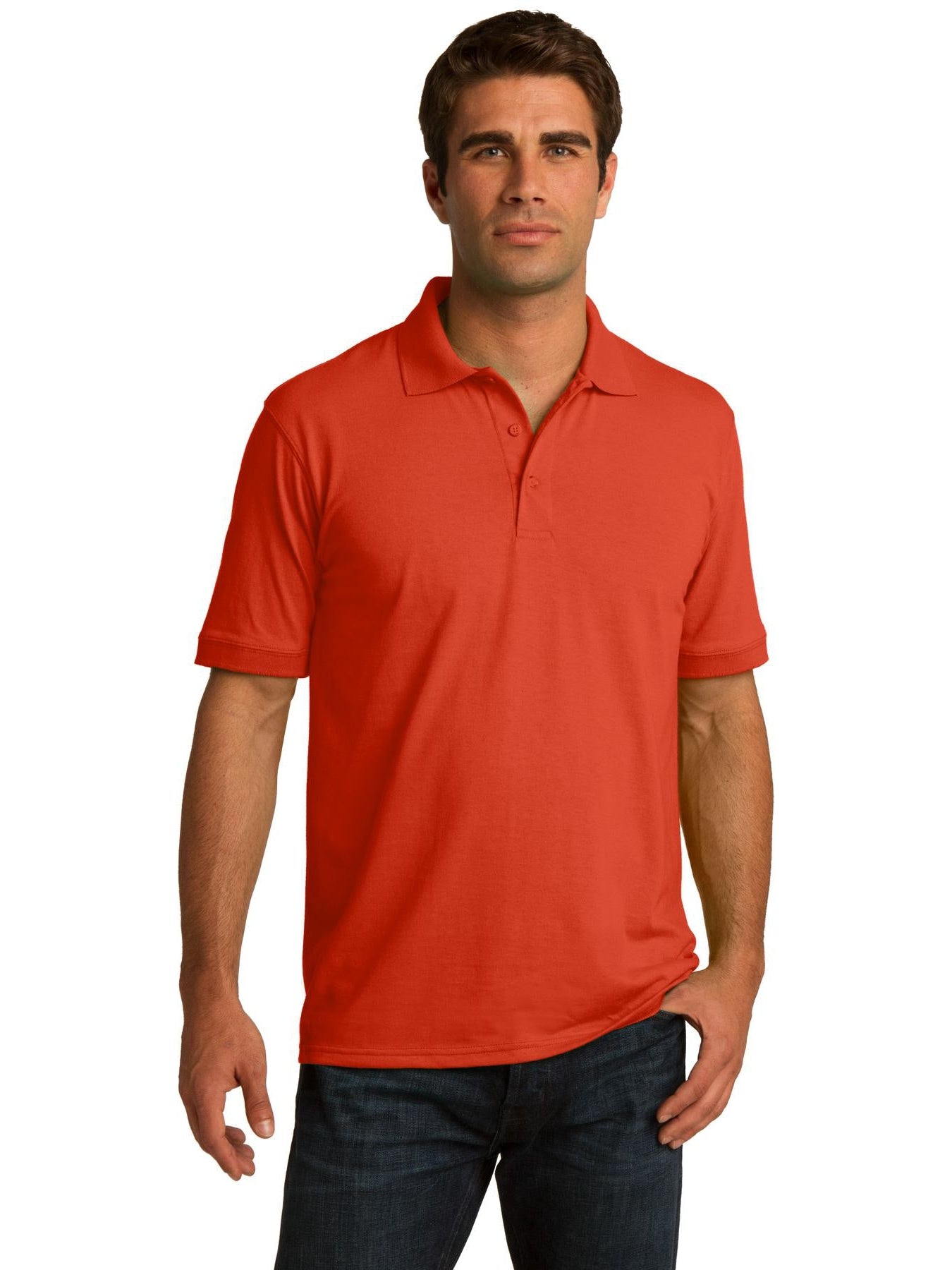 OUTLET-Port & Company Jersey Knit Polo Shirt