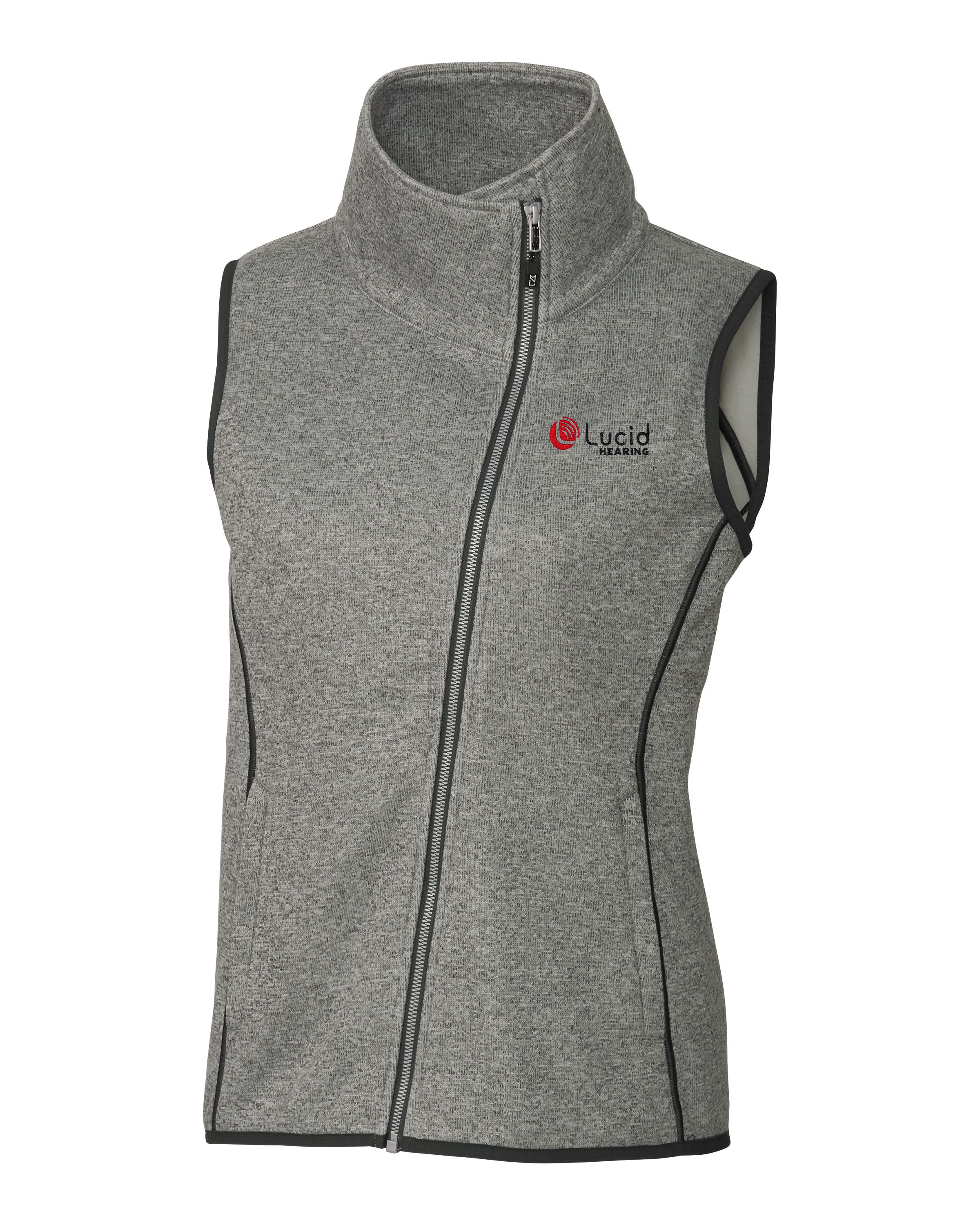 Cutter & Buck Mainsail Sweater-Knit Ladies Full Zip Vest