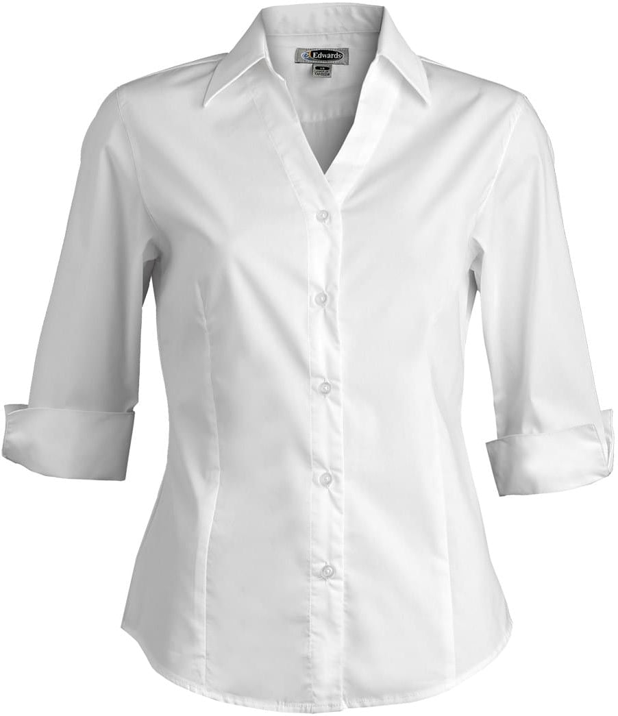 Edwards Ladies Tailored V Neck Stretch Blouse