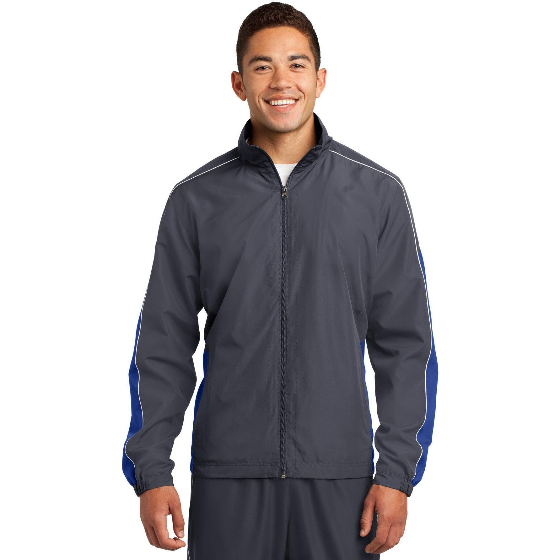 CLOSEOUT - Sport-Tek Piped Colorblock Wind Jacket