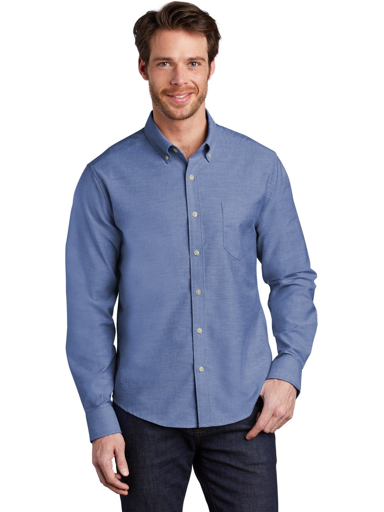 OUTLET-Port Authority Untucked Fit SuperPro Oxford Shirt