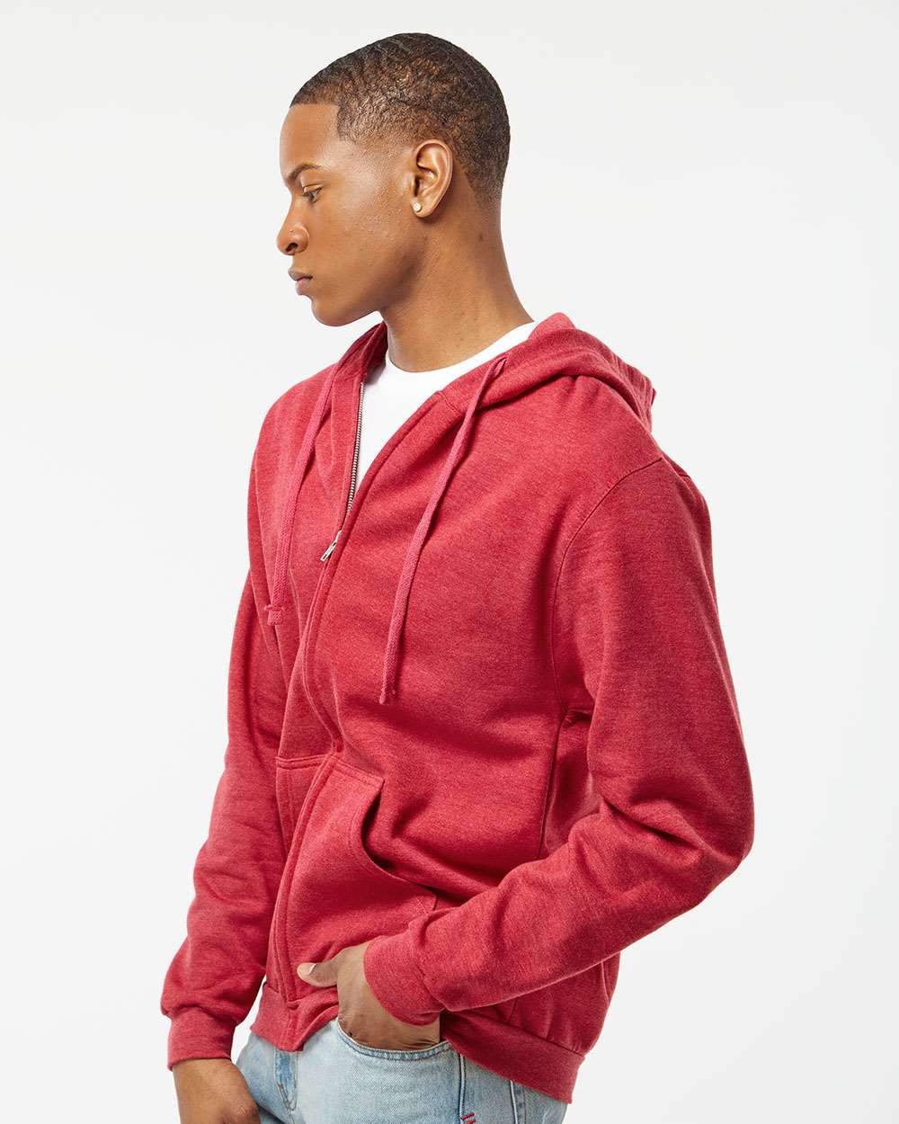 Tultex Unisex Full-Zip Hooded Sweatshirt