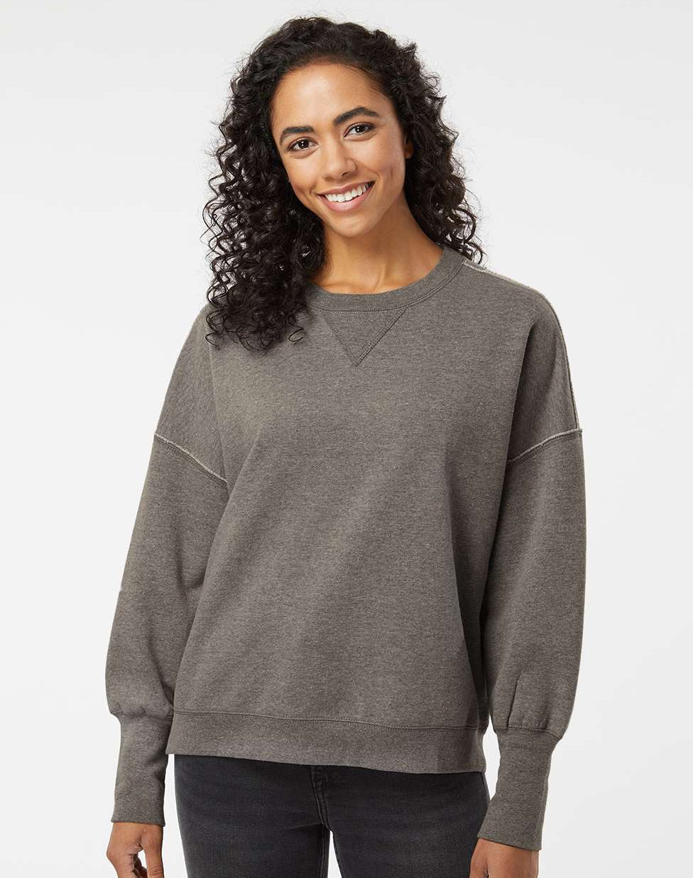 MV Sport Ladies Sueded Fleece Crewneck Sweatshirt